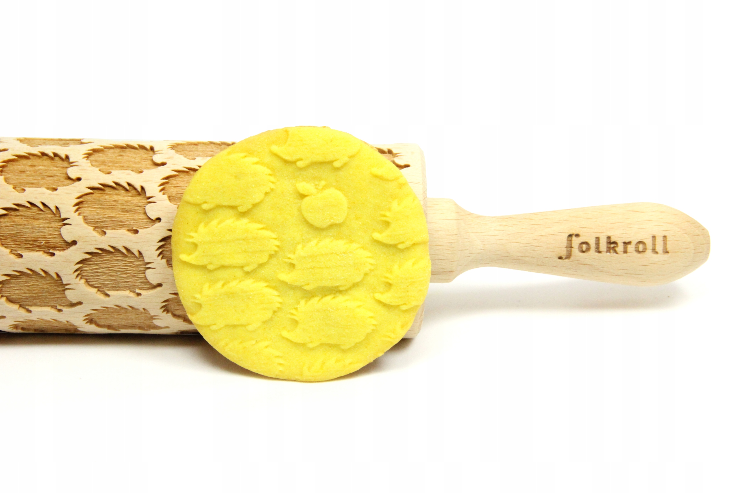 Wałek grawerowany wzór JEŻE, duży Rodzaj wałek