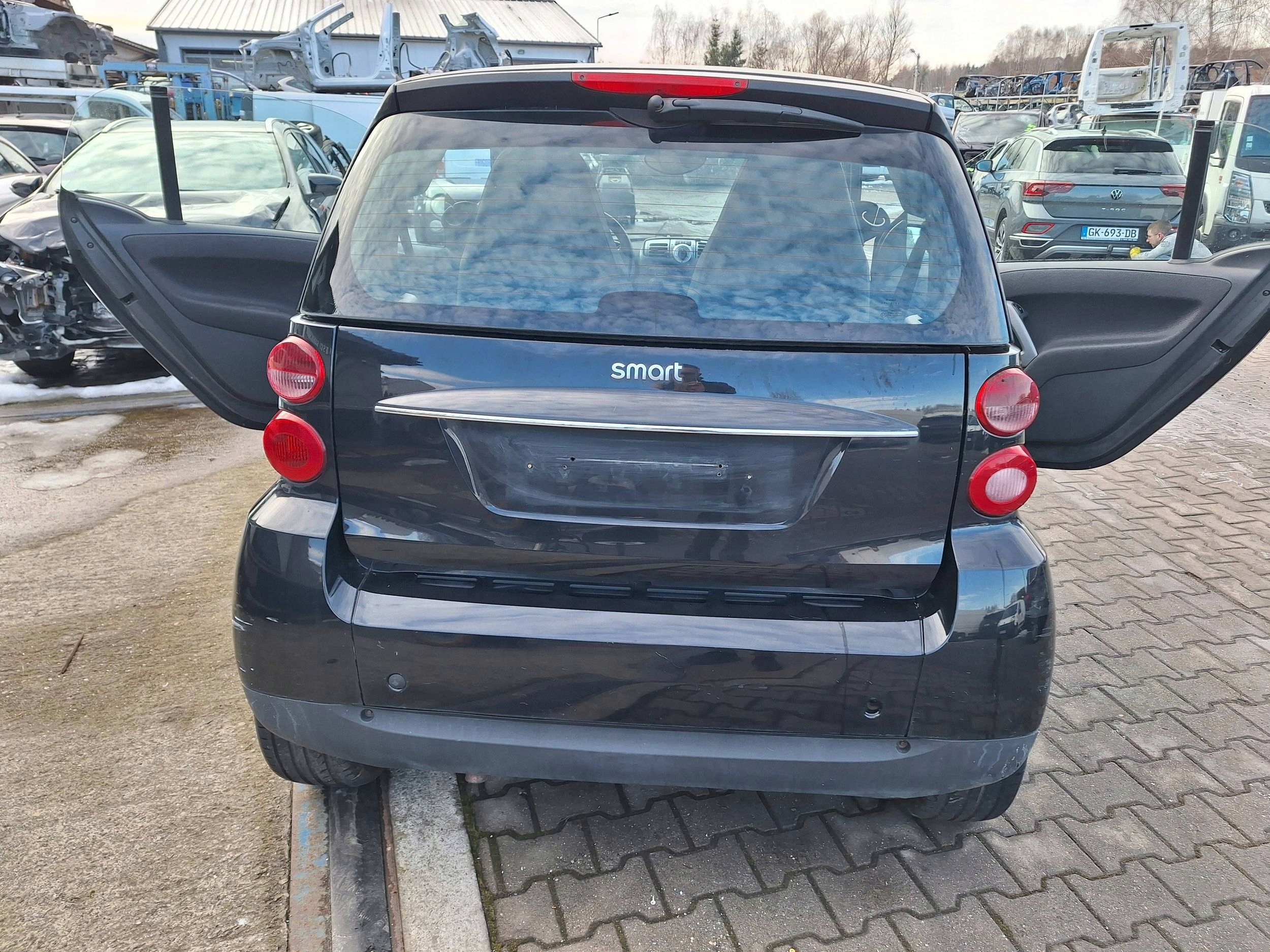 SMART ForTwo 2 II 451 07-14 boot door lower boot BURTA black EB1 ECA