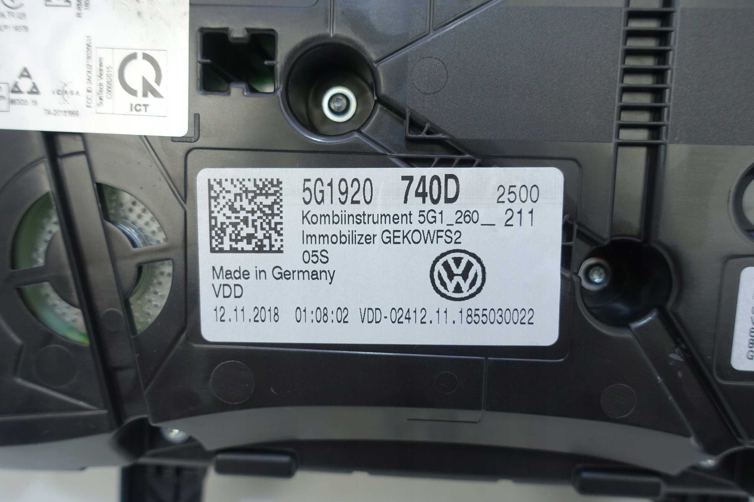 dials dials VW GOLF VII 7 5G 24442KM 5G1920740D