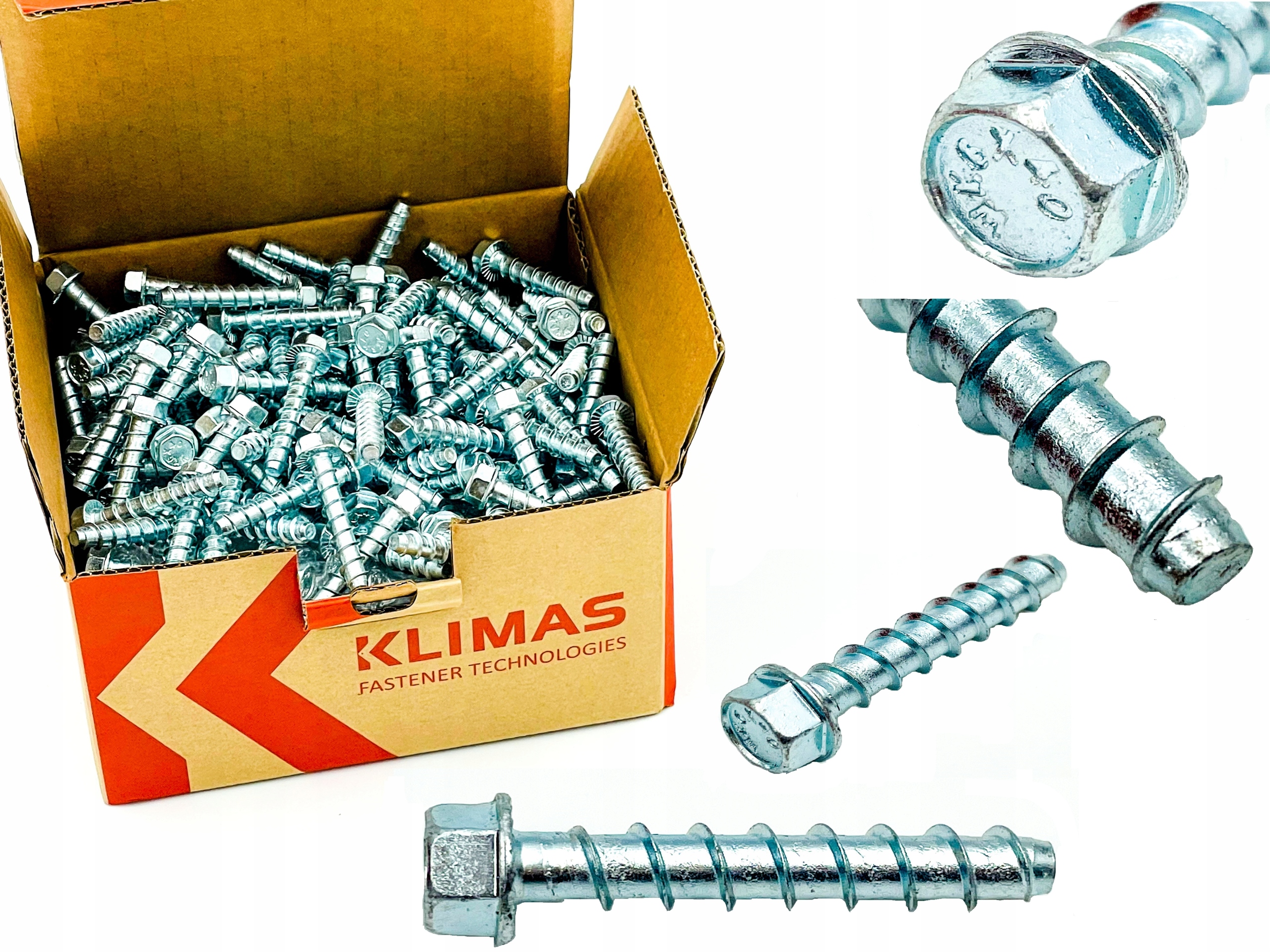 Skrutky do betónu so šesťhrannou hlavou 10x100 mm 50ks