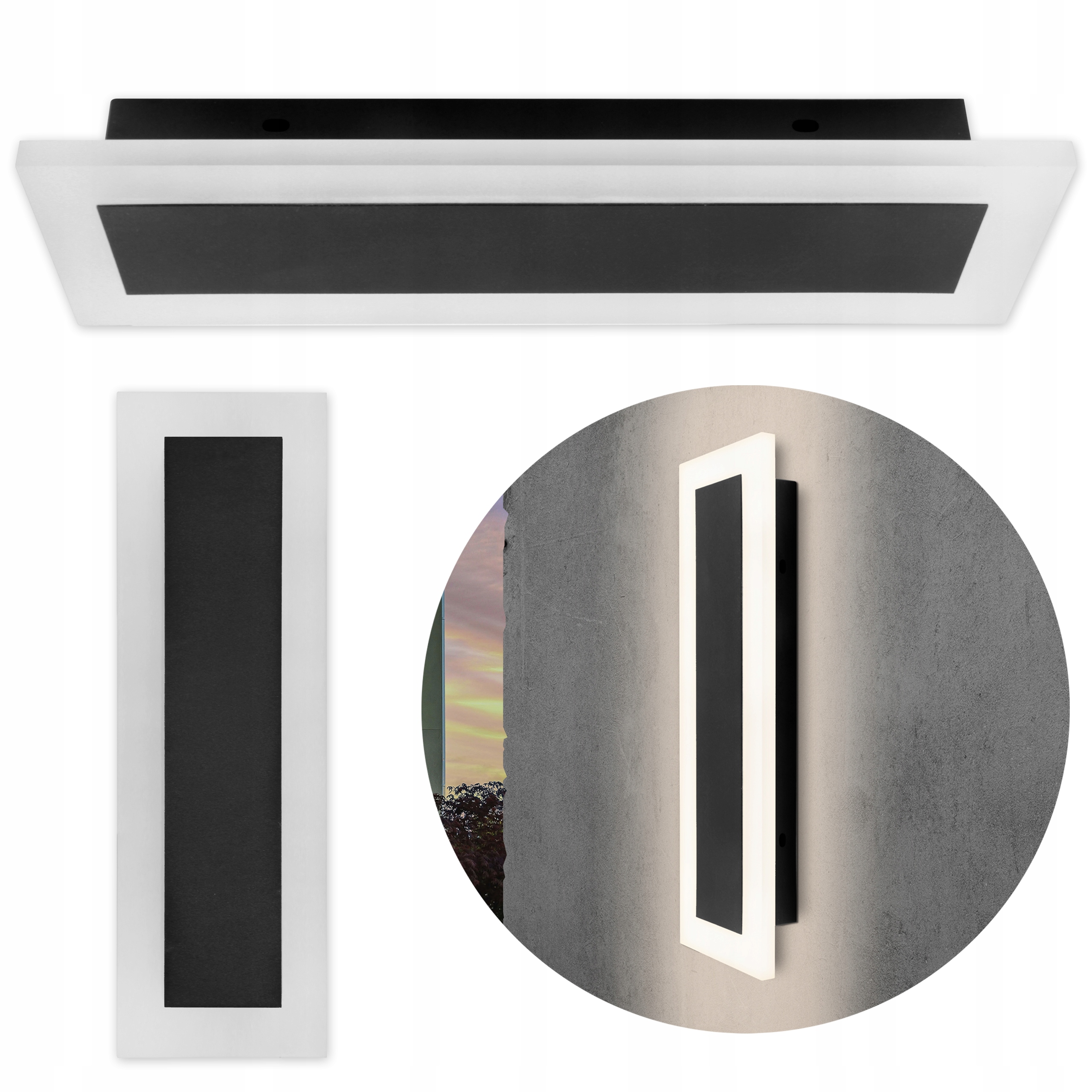 Lampa Led 30cm 9W kinkiet ogrodowy ścienny elewacyjna zewnętrzna akryl