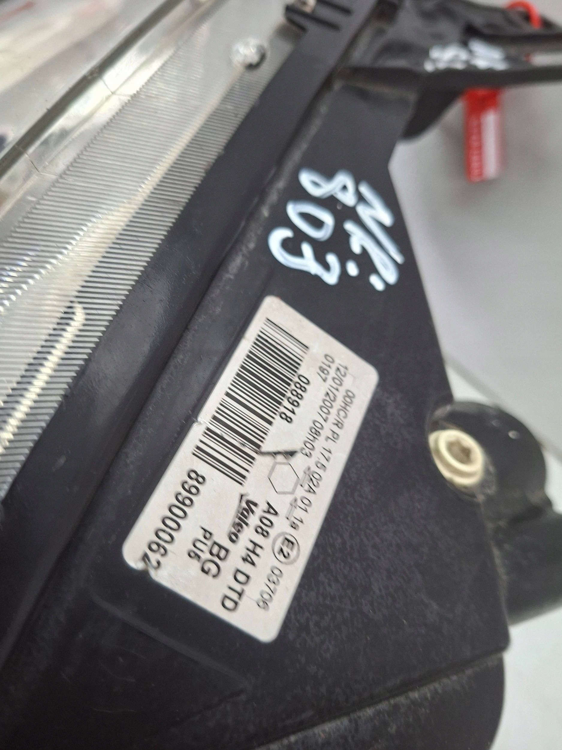 light front right 89900062 PEUGEOT 1007 2005