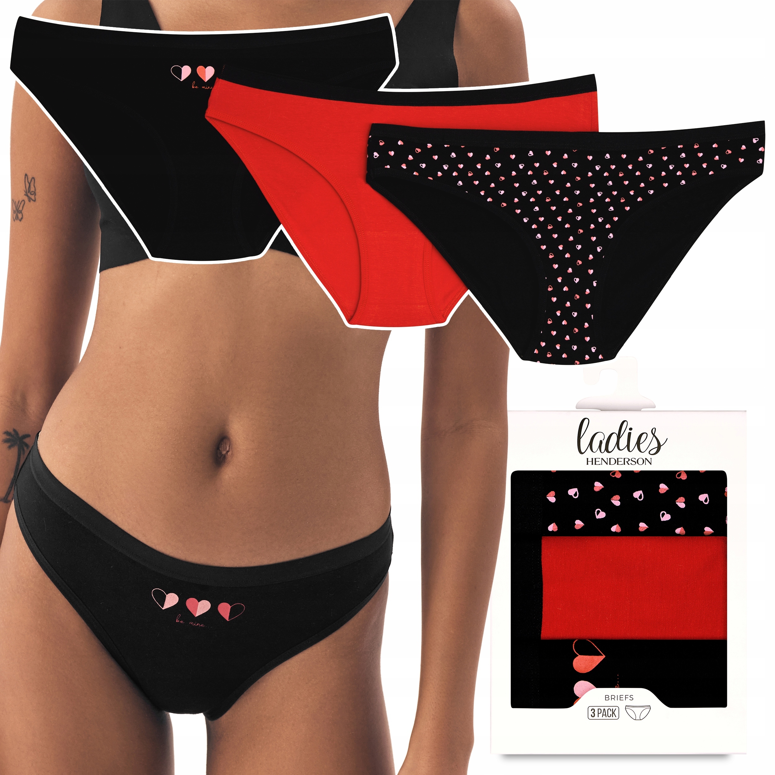 Dámské kalhotky kalhotky Bikini 3-PAK Henderson MI-MI 36508-K077 S