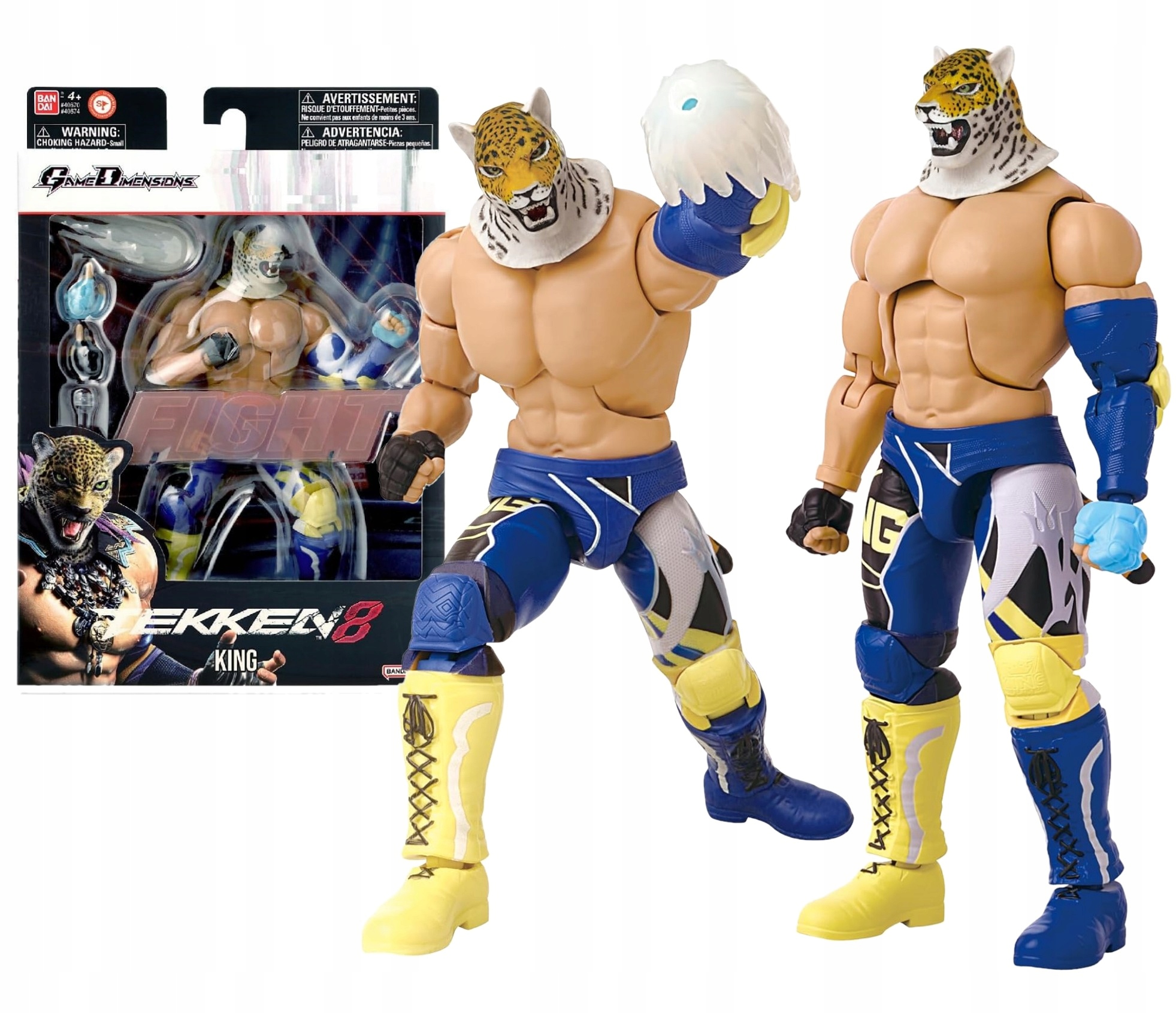 Figurka Tekken 8 King s hlavou jaguára Game Dimensions Bandai Namco 17 cm