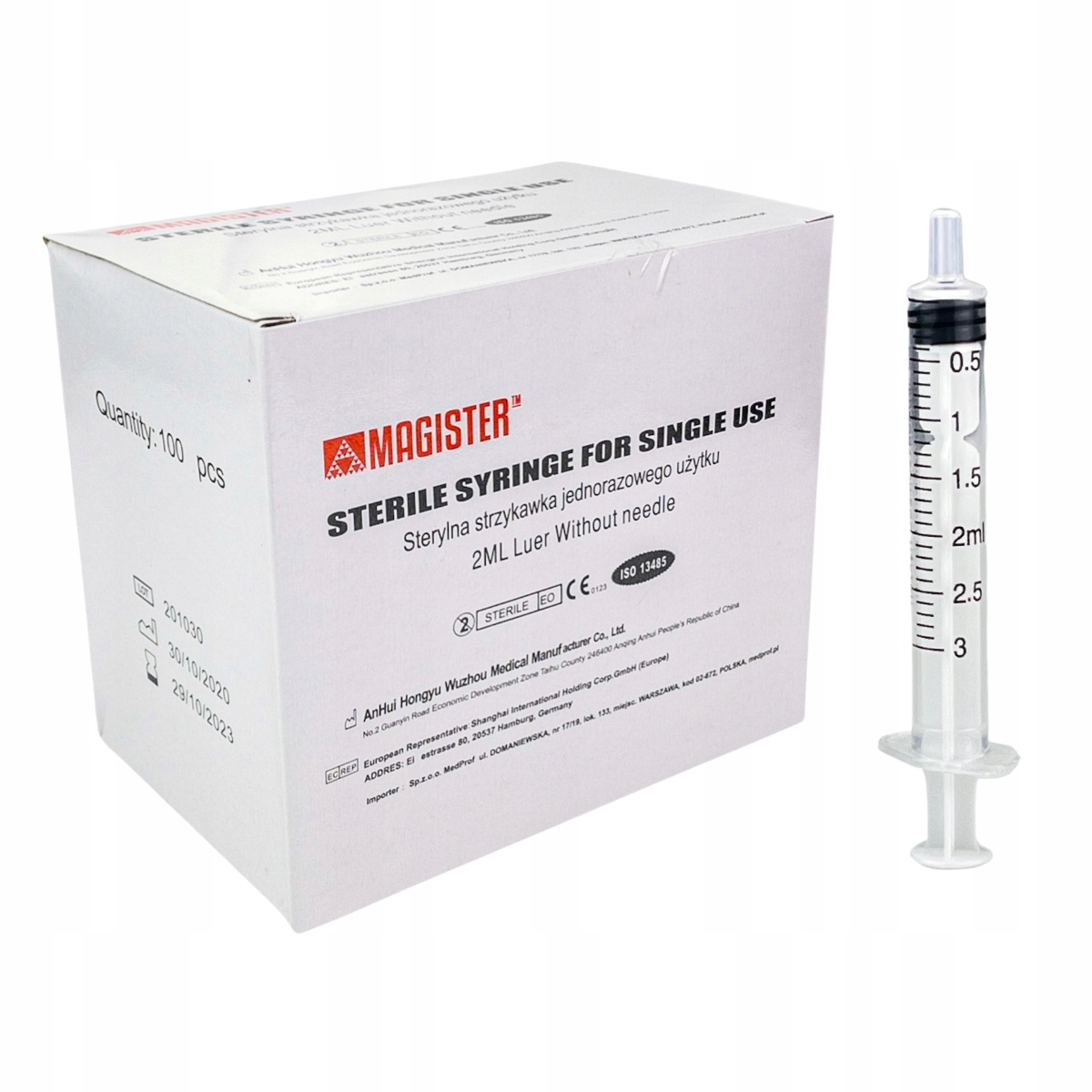 

Strzykawki 2ML 3 częściowe luer