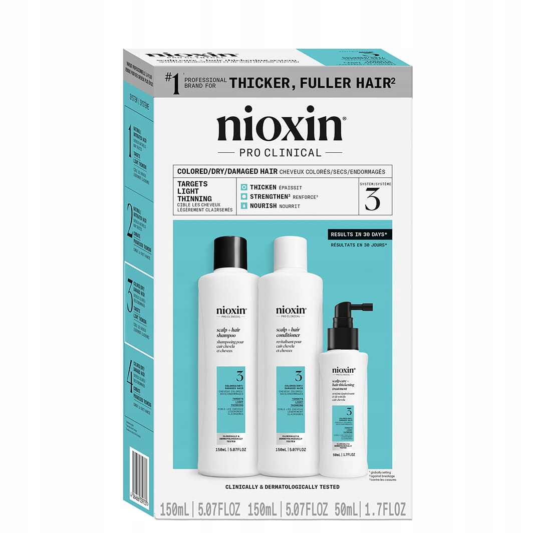 Nioxin System 3 Kit sada pro barvené, suché a poškozené vlasy