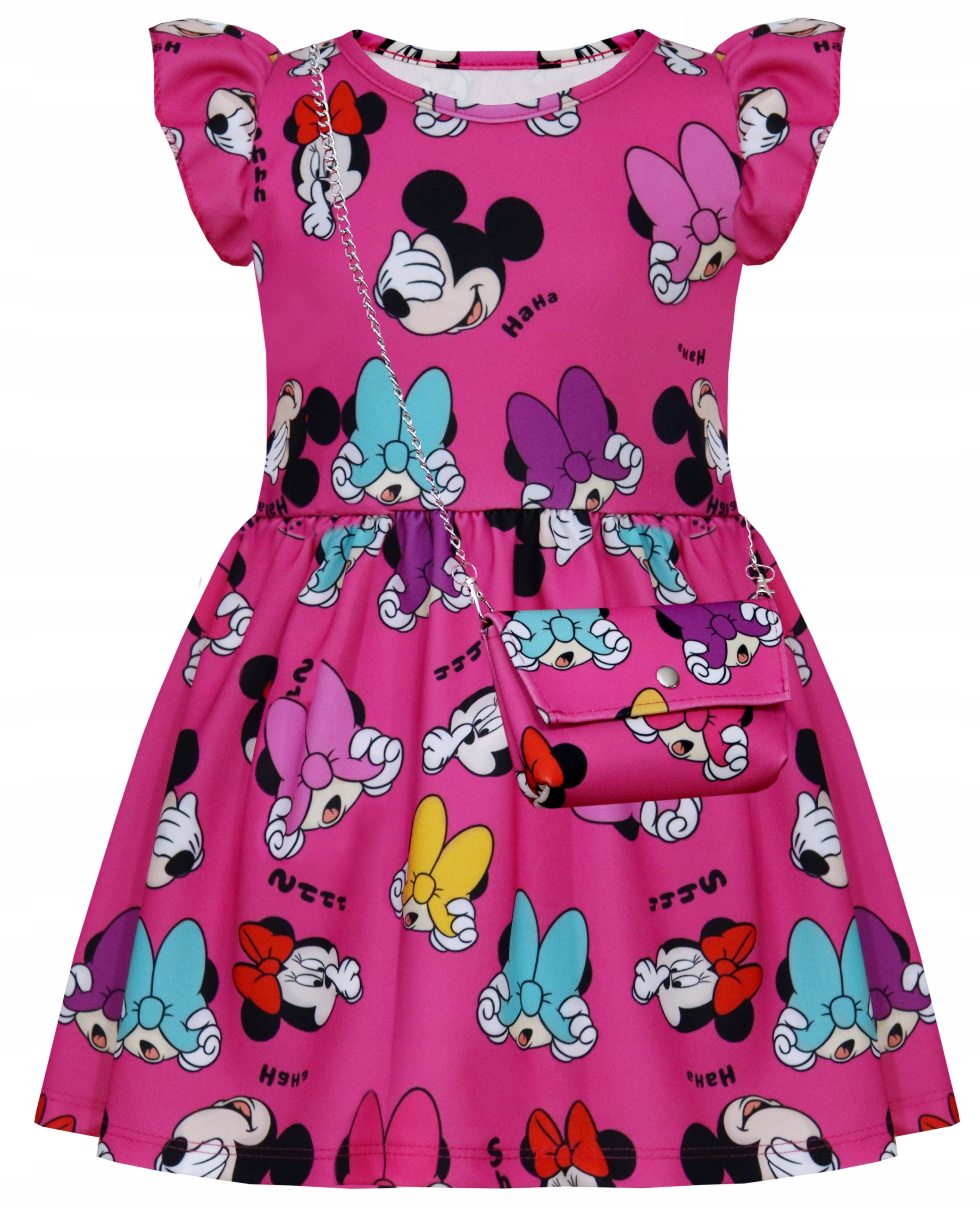 

3470 Wygodna Sukienka Myszka Minnie Z Torebką r 98