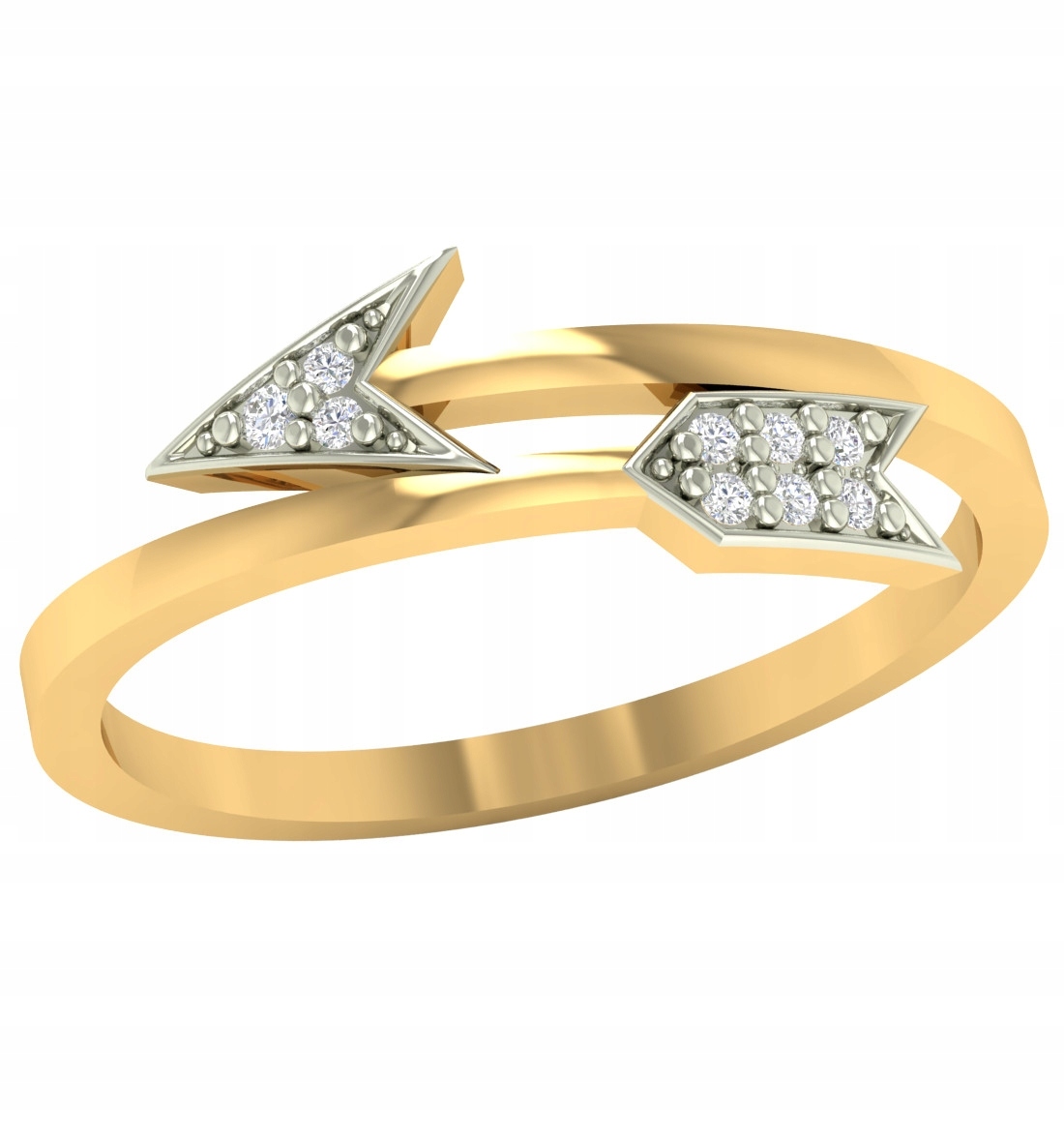 Zlatý Zásnubní Prstýnek Šíp Pr. 585