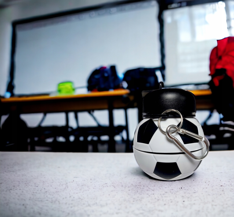 Bidon Piłkarski Butelka Na Wodę Z Ustnikiem Składana Piłka 520 ml Marka inna marka