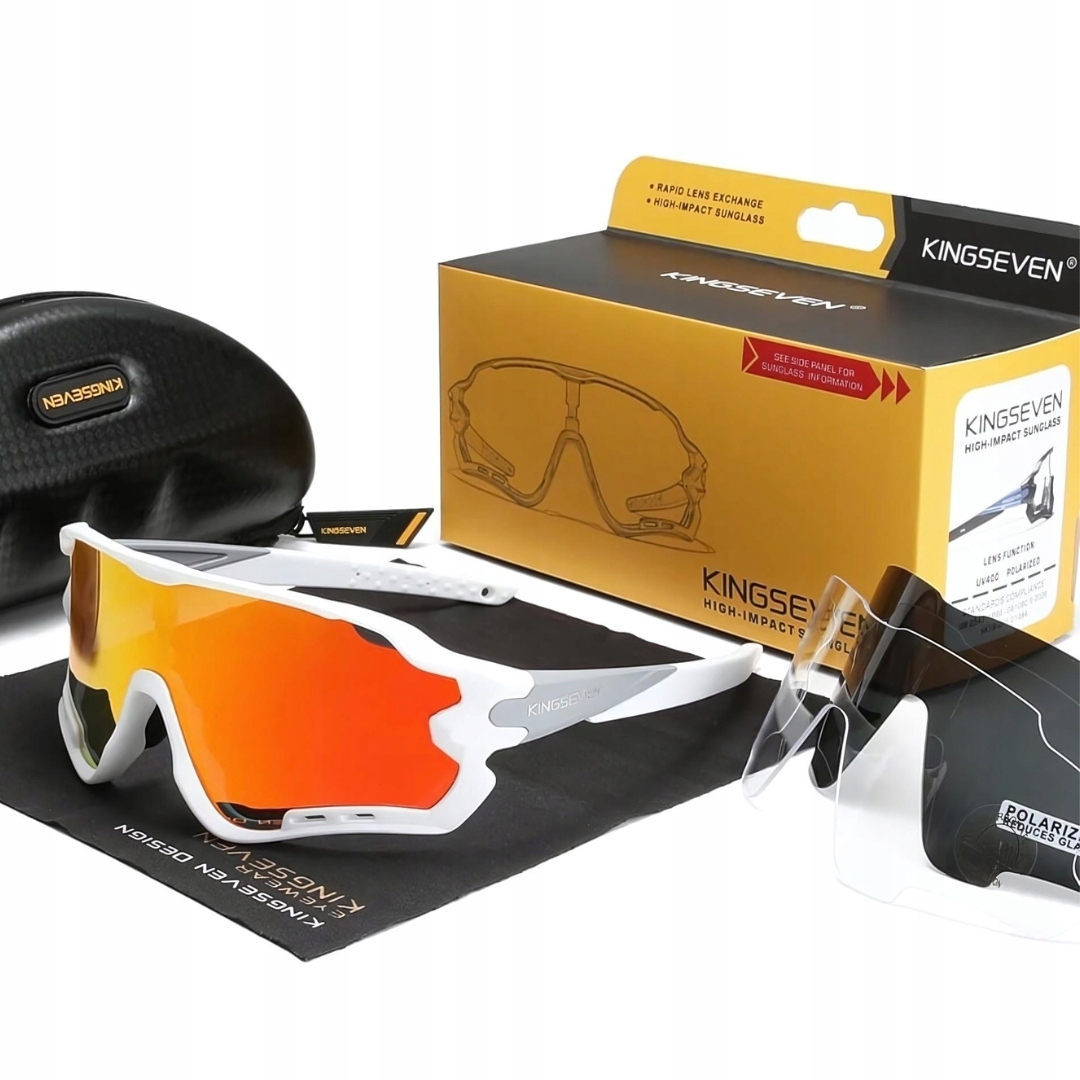 Okulary Rowerowe Polaryzacyjne Sportowe Gogle Na Rower 3 Wymienne Szkła