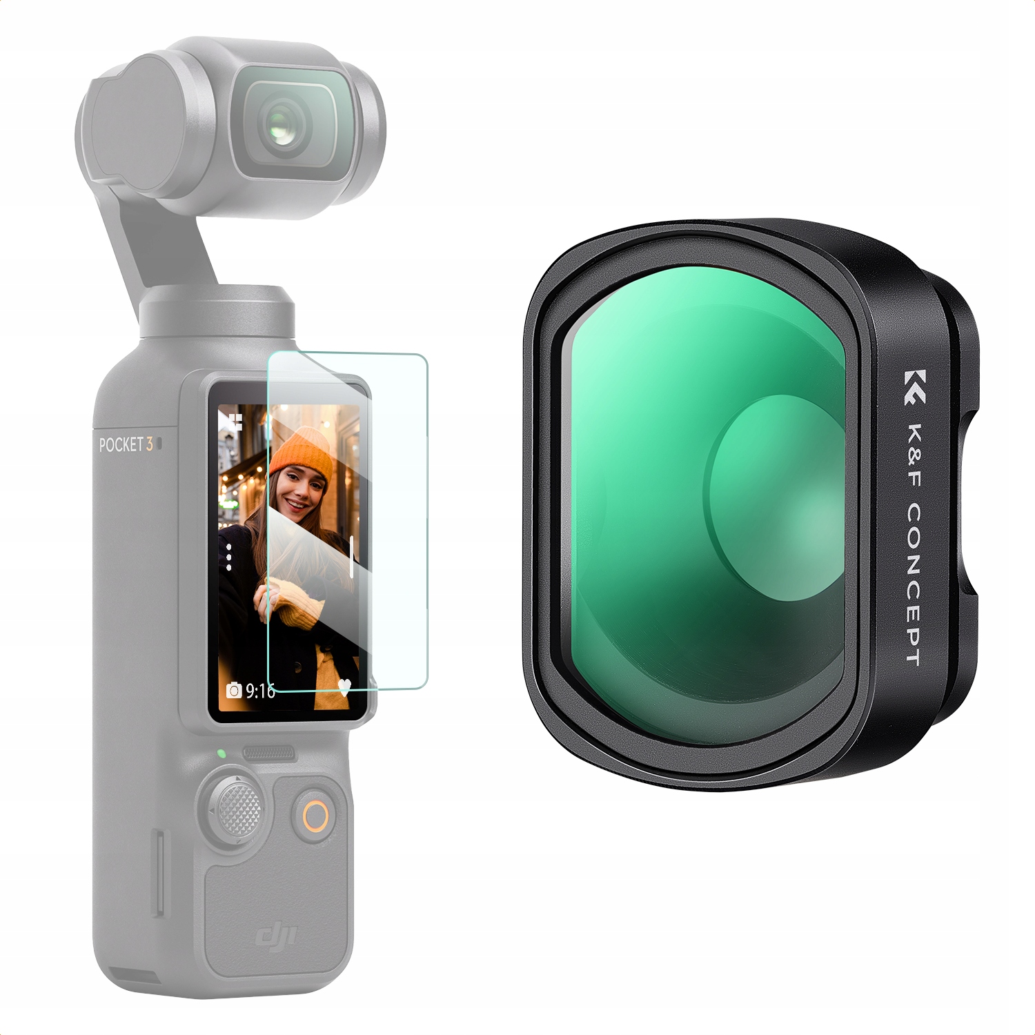 Filtr čočka 10x magnetické Sklo na displej 2v1 pro Dji Osmo Pocket 3 4