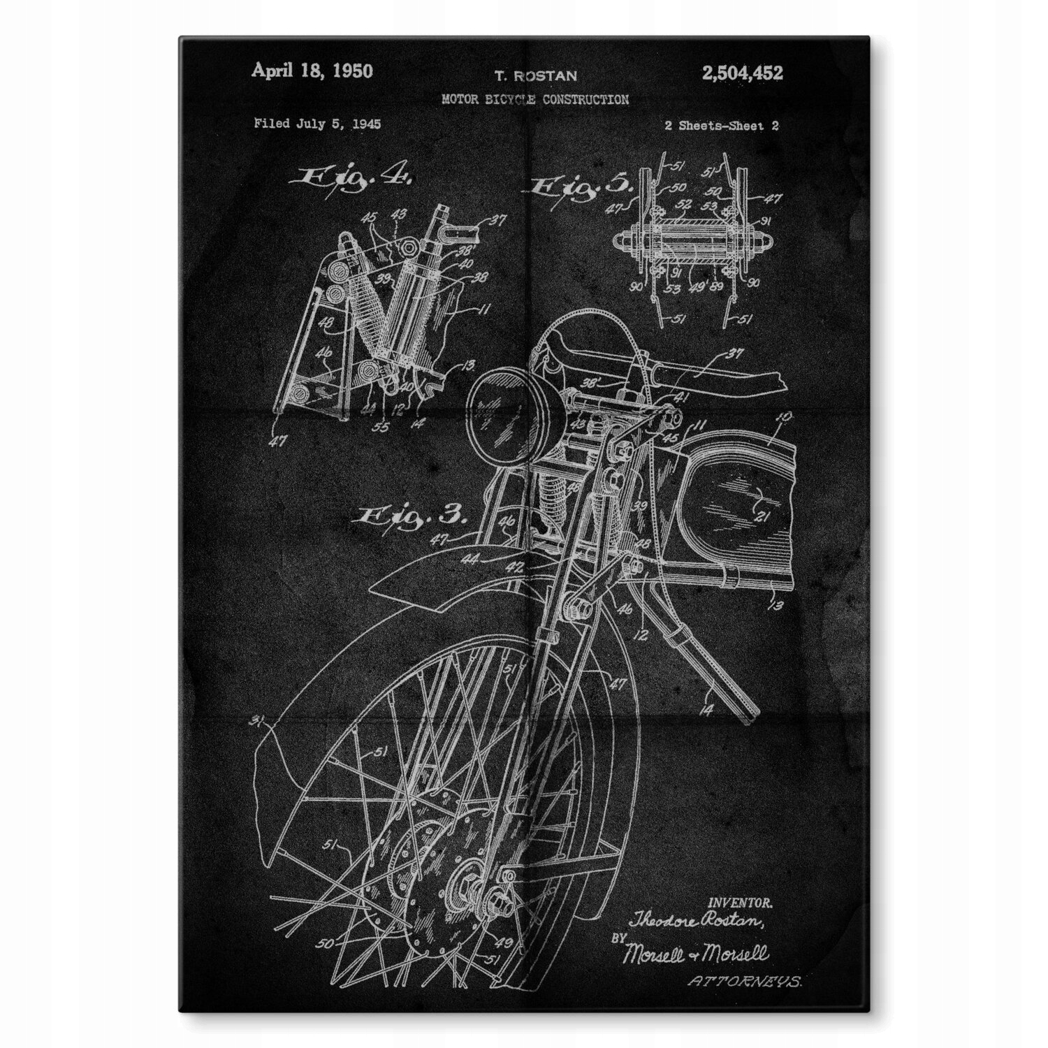 Kovový plakát Motocykl M