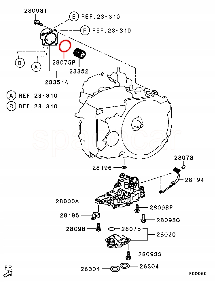 ORING USZCZELKA OBUDOWY FILTR OLEJU ATF SKRZYNI BIEGÓW MITSUBISHI Producent części Mitsubishi OE