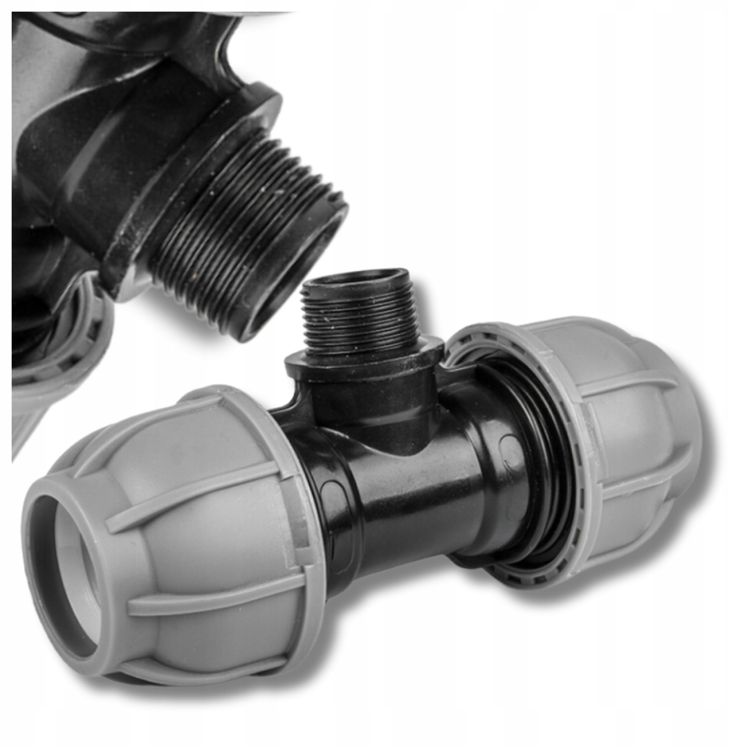 Trójnik Skręcany do rur Pe 25 mm Gz 1/2" na Rurę Wąż Pe Złączka Nawadnianie
