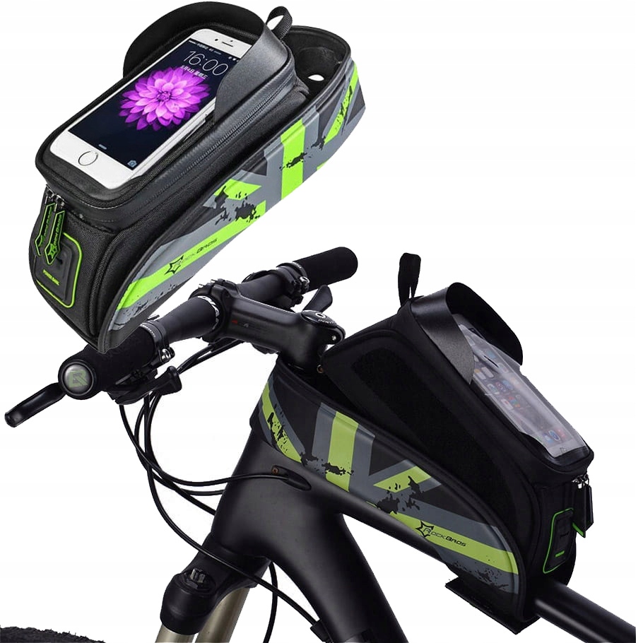 Cyklistická brašna na rám telefonu Rockbros 021-1GR, taška na kolo na zip