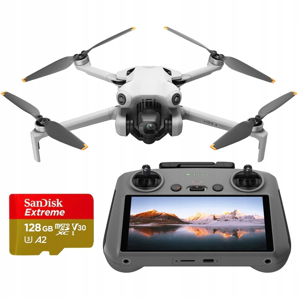 Dron Dji Mini 4 Pro Rc 2 s 4K kamerou Sledování objektu 249 g Karta 128 Gb