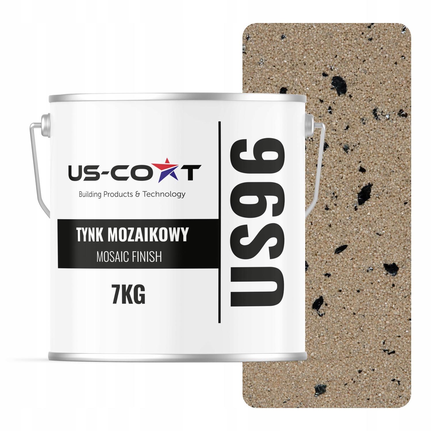Mozaiková Omítka Mozaika 7KG Hnědá Světlá S Černou Slídou M92 Ozdobná Pryskyřičná