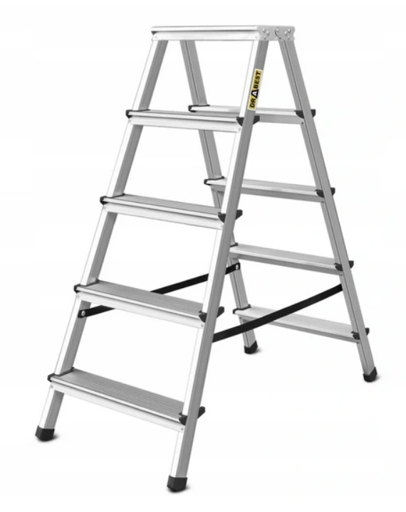 DRABINA ALUMINIOWA DRABEST ALLMET 2X5 STOPNI