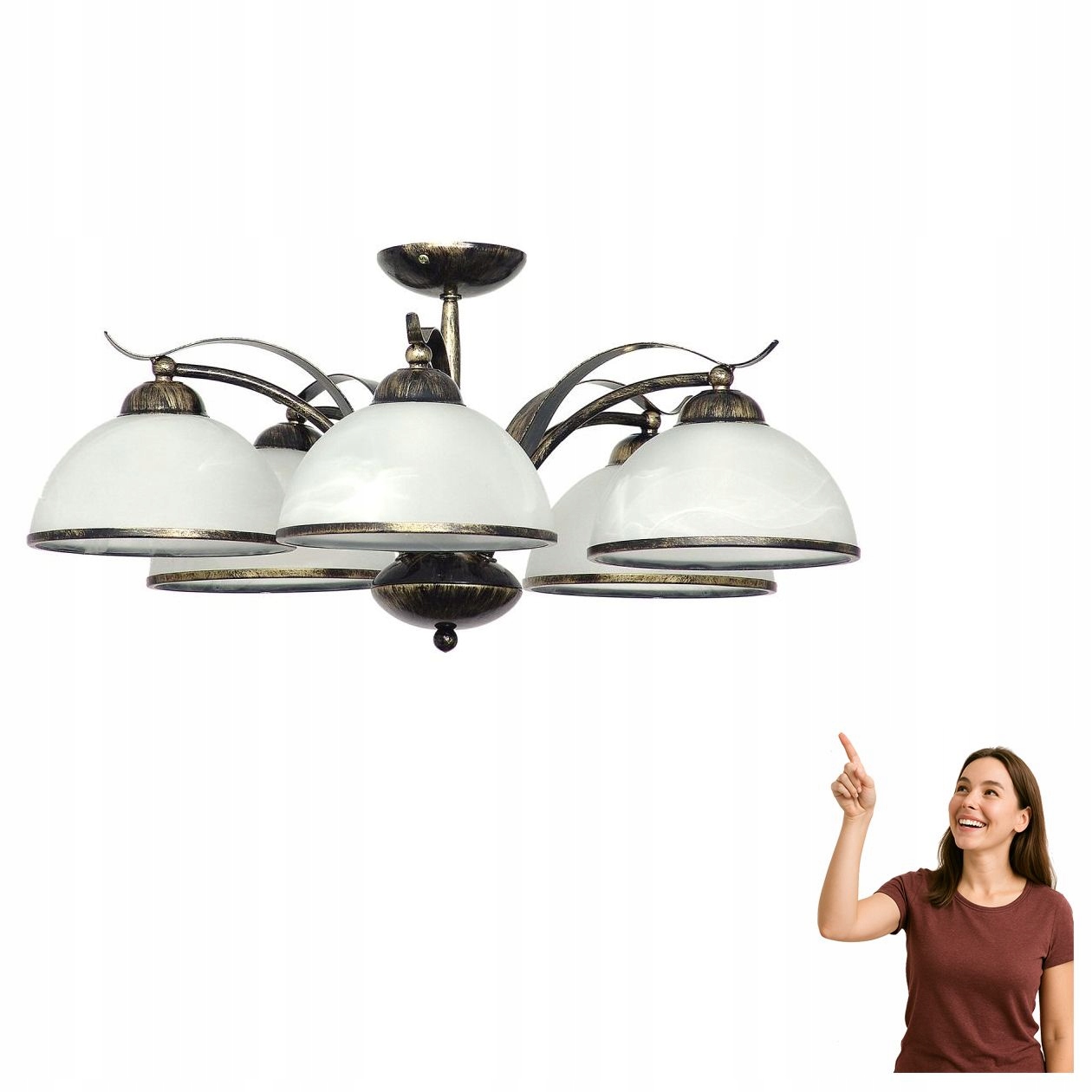 5ramenná Stropní svítidlo Korfu 4038 Luminex