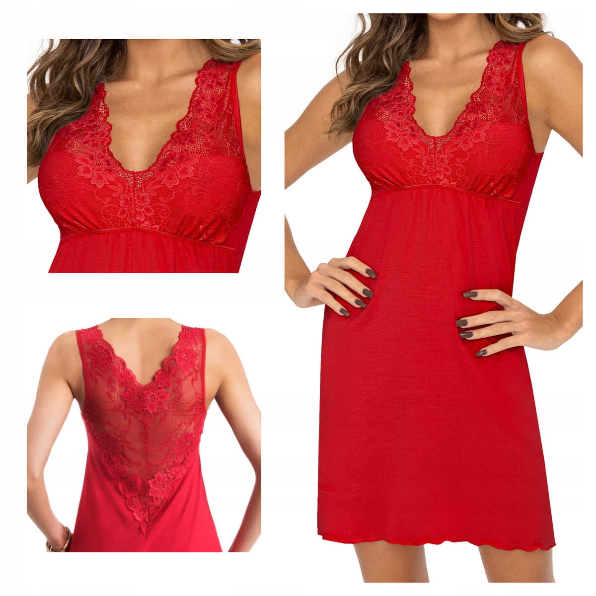 Donna Košile noční Kristina červená XL