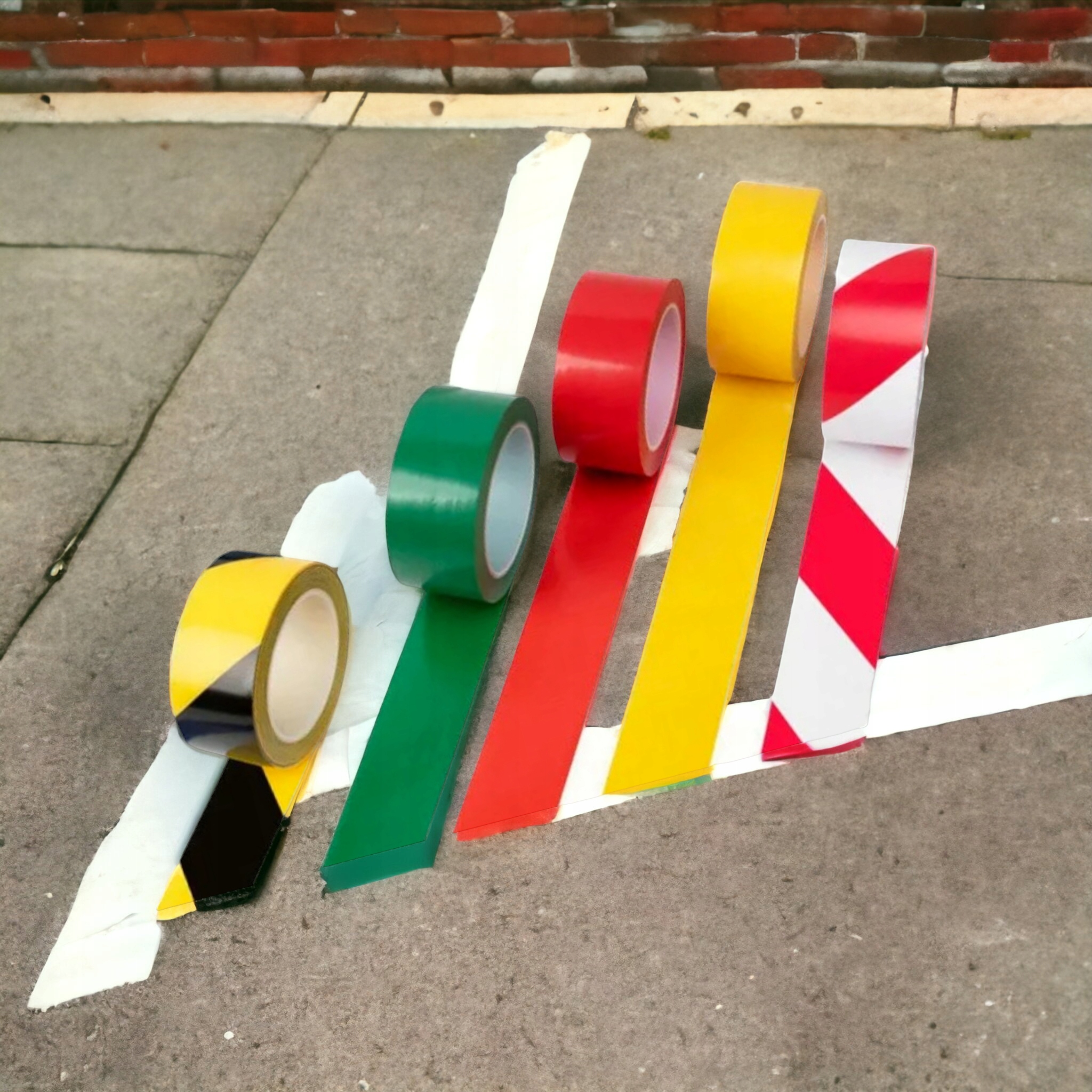 Taśma oznaczeniowa podłogowa PCV 50mm 33m BIAŁO CZARNA winylowa do linii Kod producenta WINYL