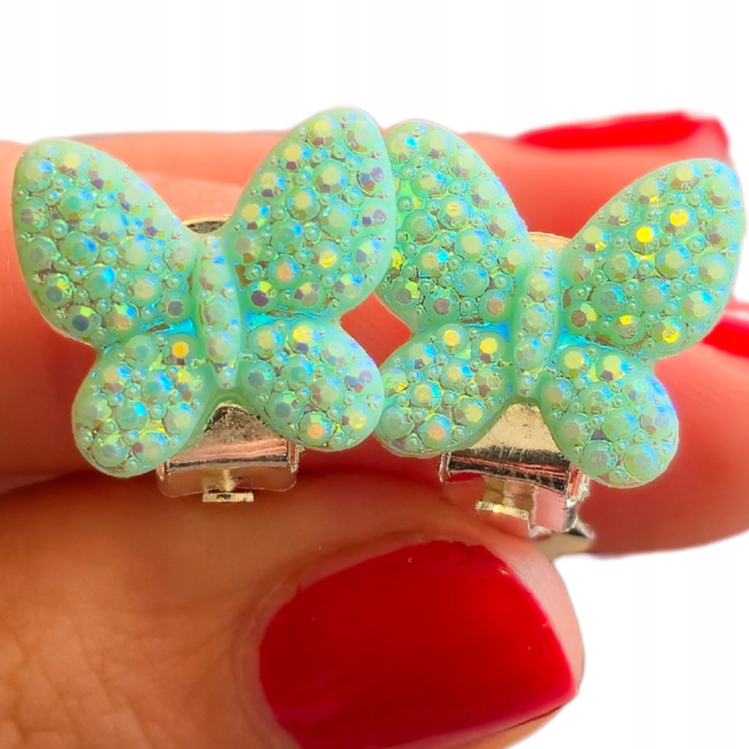 Klipsy dla dziecka motylki hand made