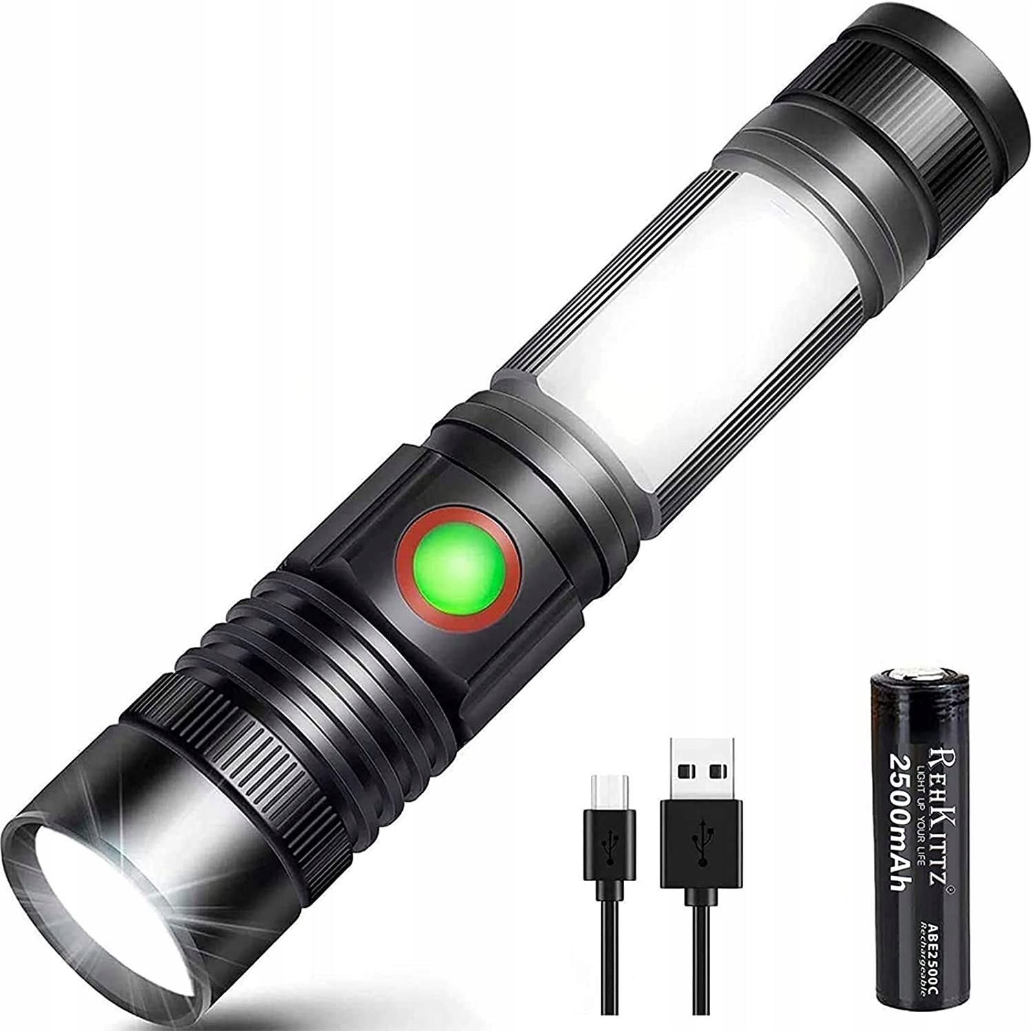 

Latarka Led Z Magnesem Bateria 2500 Mah Usb Black