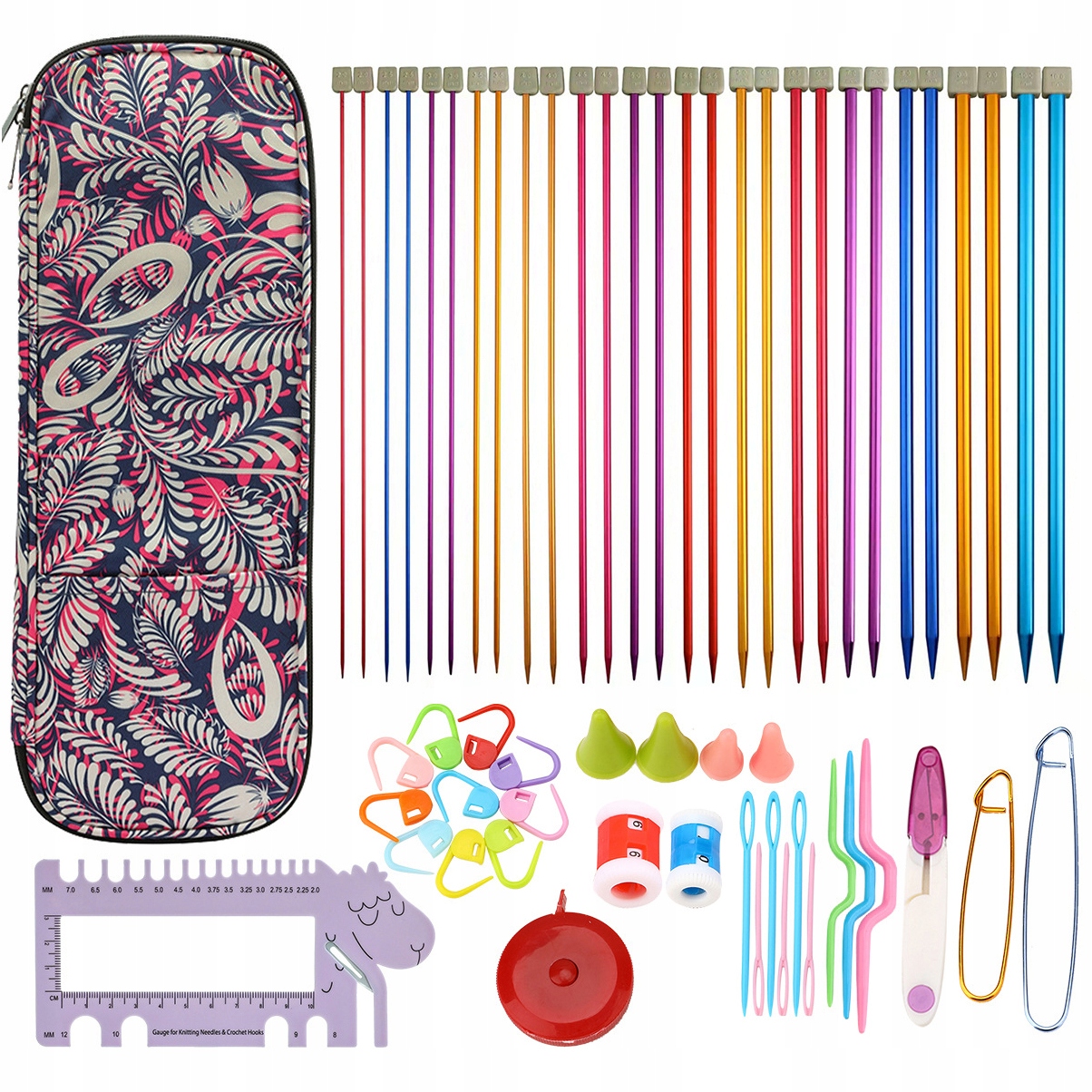 Sada na pletení pletací dráty 59el sada drátů s pouzdro
