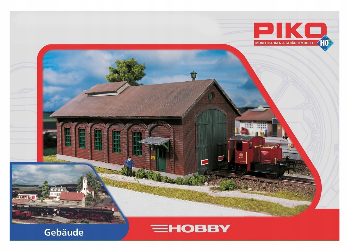 Lokomotiva H0 1:87 budova pro železniční maketu