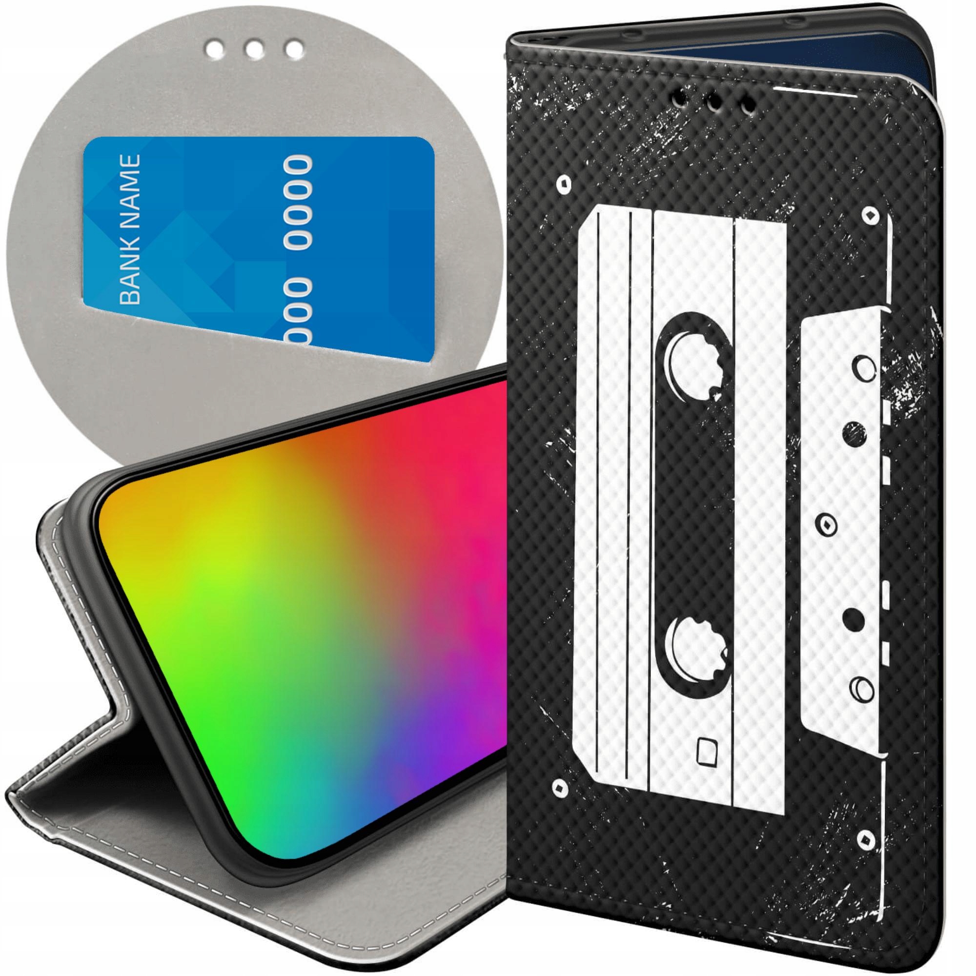 Etui Z Klapką Do Motorola Moto G14 Retro Old School Futerał Pokrowiec