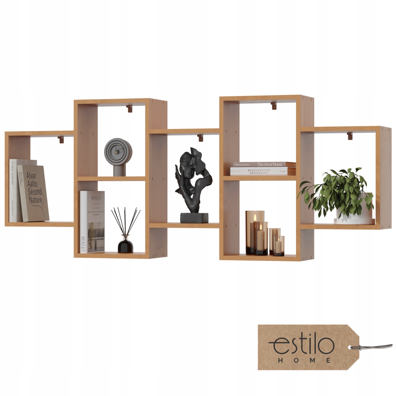 Závěsná police Regál na zeď do dětského pokoje Kuchyňský obývací pokoj 160 cm Olše