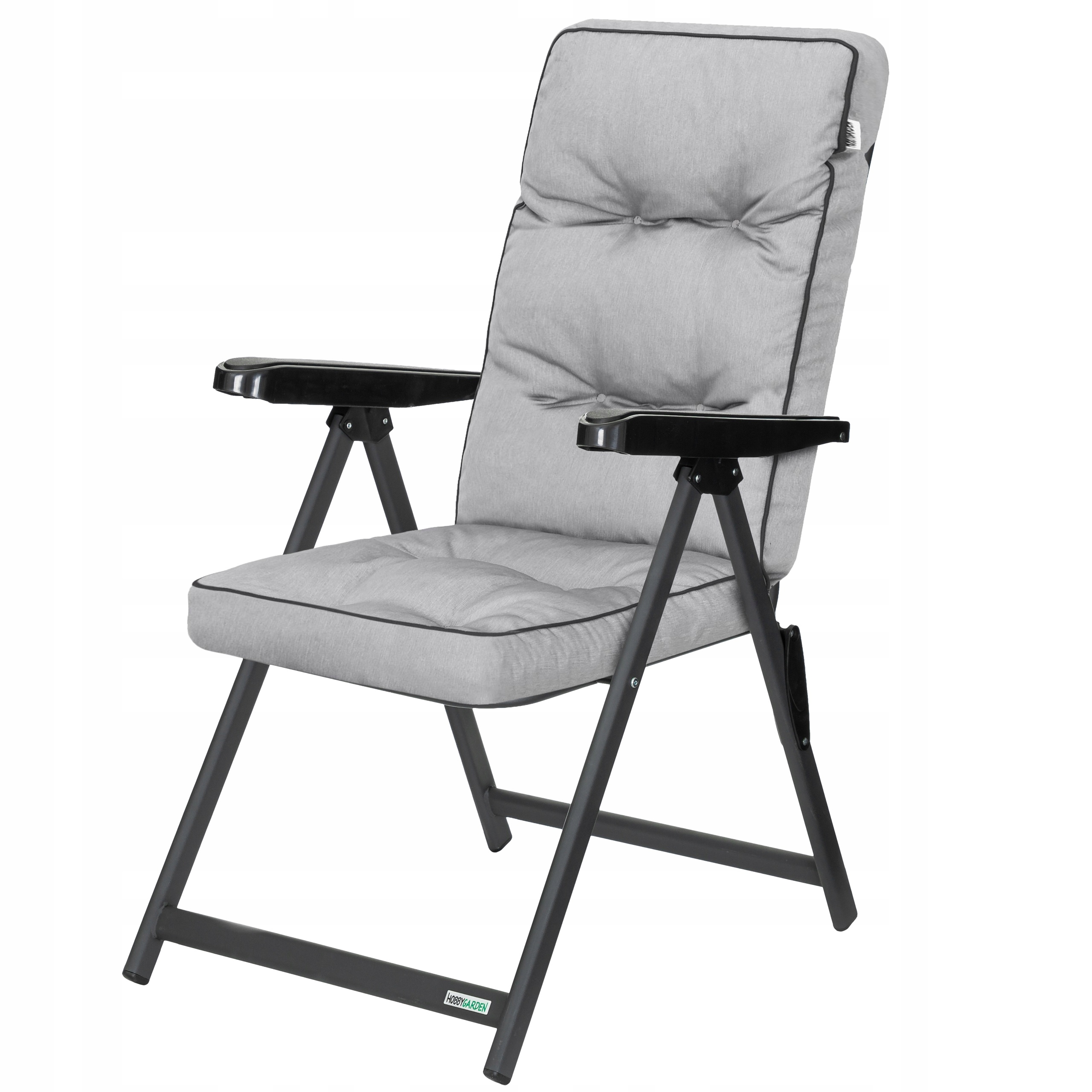Skládací zahradní křeslo s polštářem Křeslo Lehátko na pláž Nastavení opěradla