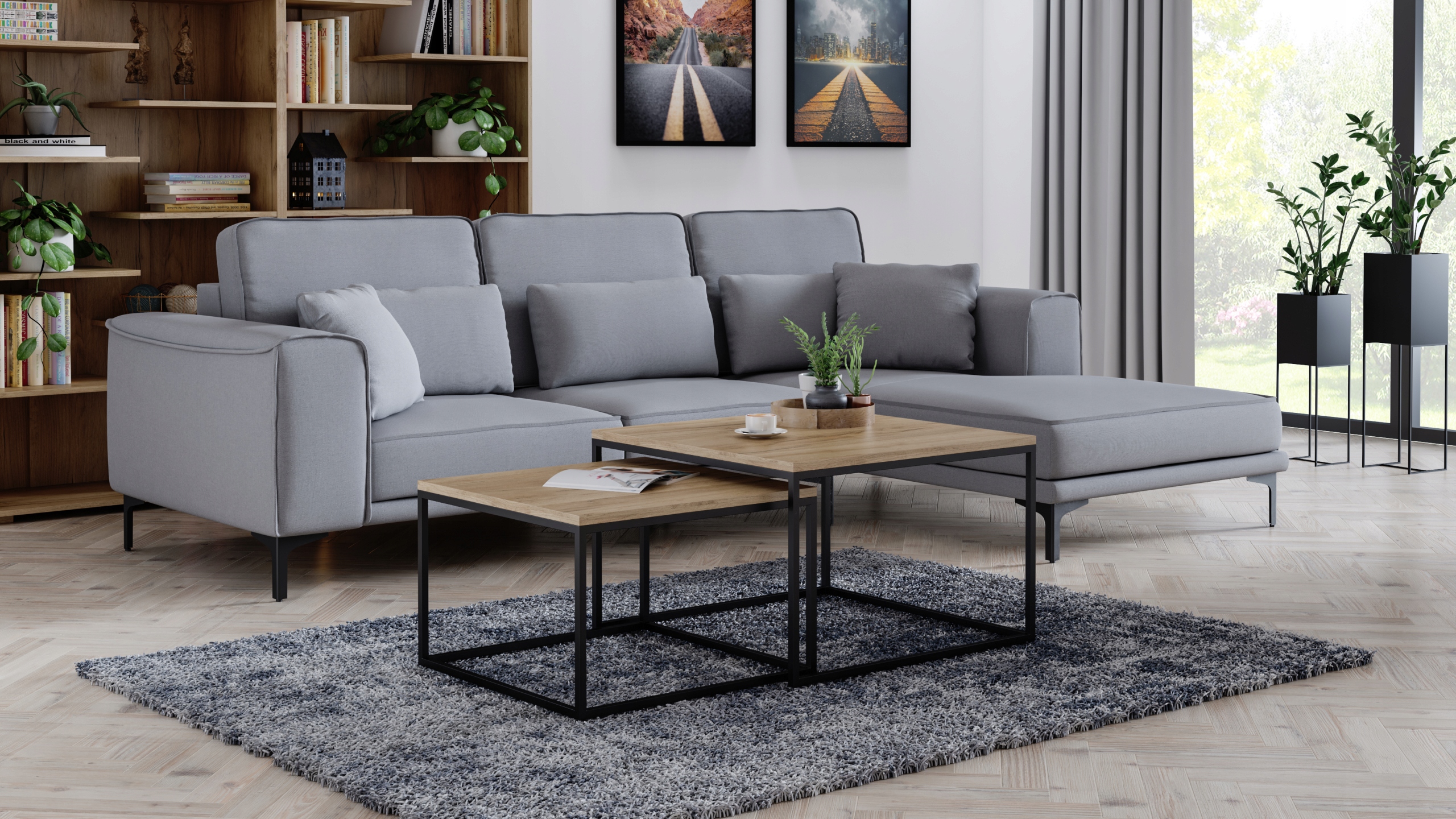 SZAFKA RTV VENEZIA 160 LOFT INDUSTRIAL Wykończenie matowe