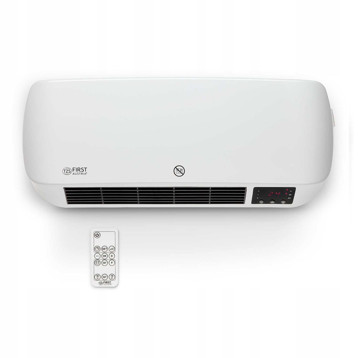 Keramická vykurovacia clona 2000 W First Austria s diaľkovým ovládaním a Led termostatom