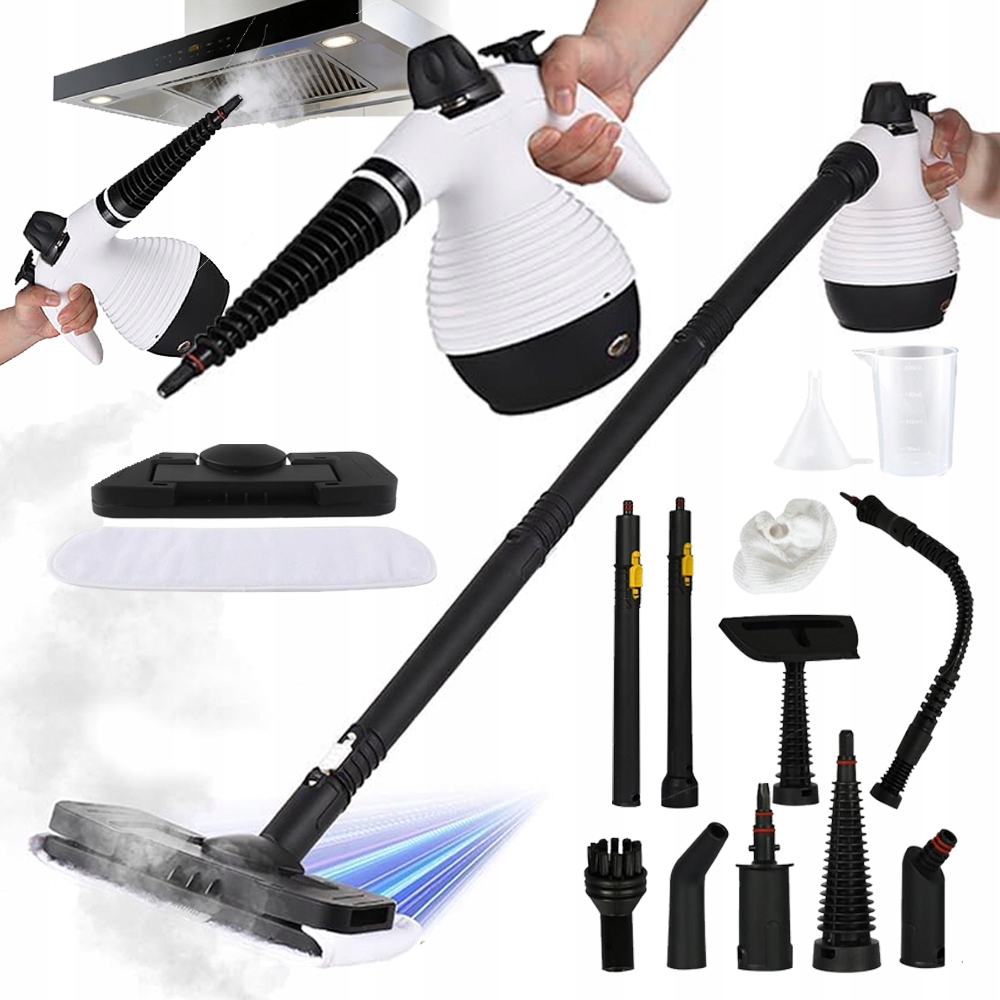 Parní Čistič Parní Mop Vysavač Čistič Oken Spár Čalounění Velký 1050W