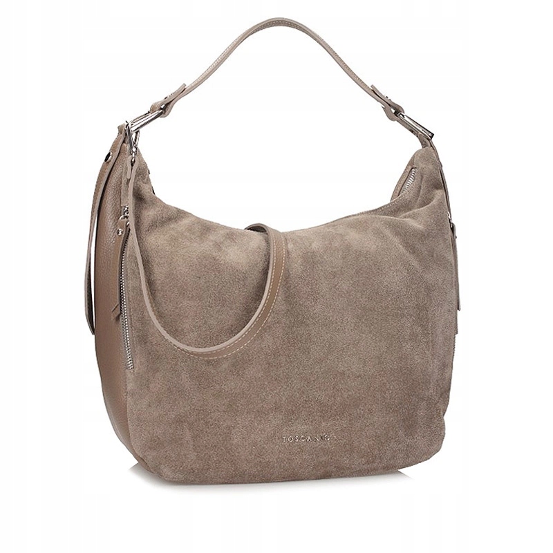 Elegantní kožená italská kabelka Toscanio G107 C.béžová D40