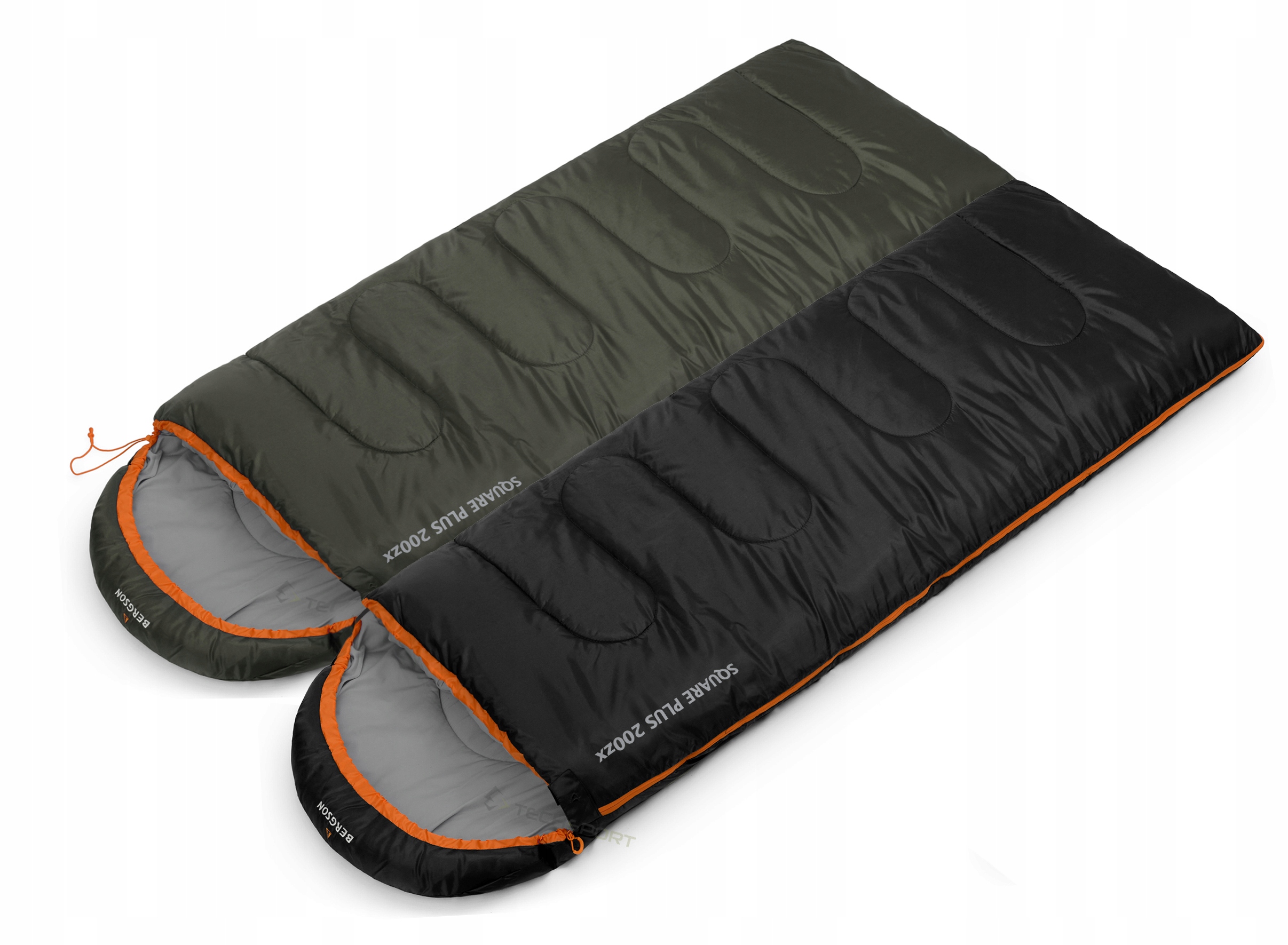 2x Śpiwór 2W1 Bergson Square Plus Zx Prawy i Lewy Idealny Do Łączenia