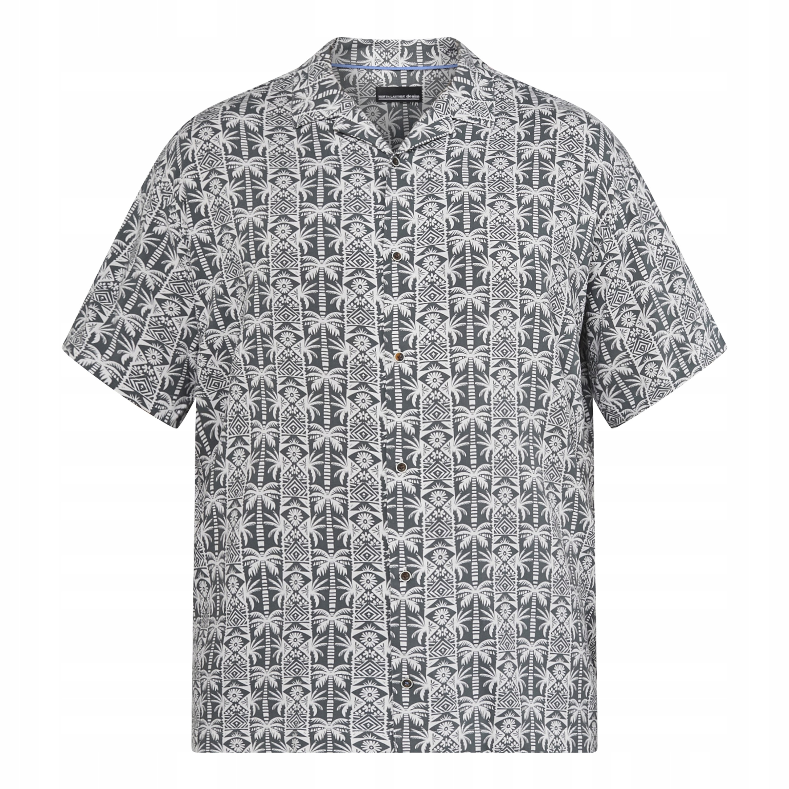 North Latitude Velká Havajská Košile Velké Velikosti S Palmami 7XL