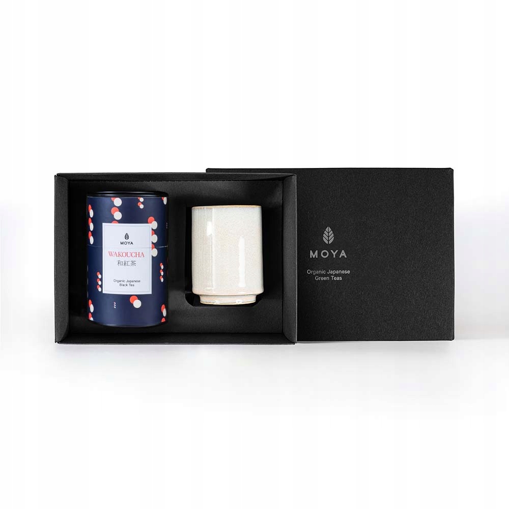 Levně Dárková sada – organický černý čaj Moya Wakocha a hrnek Josei