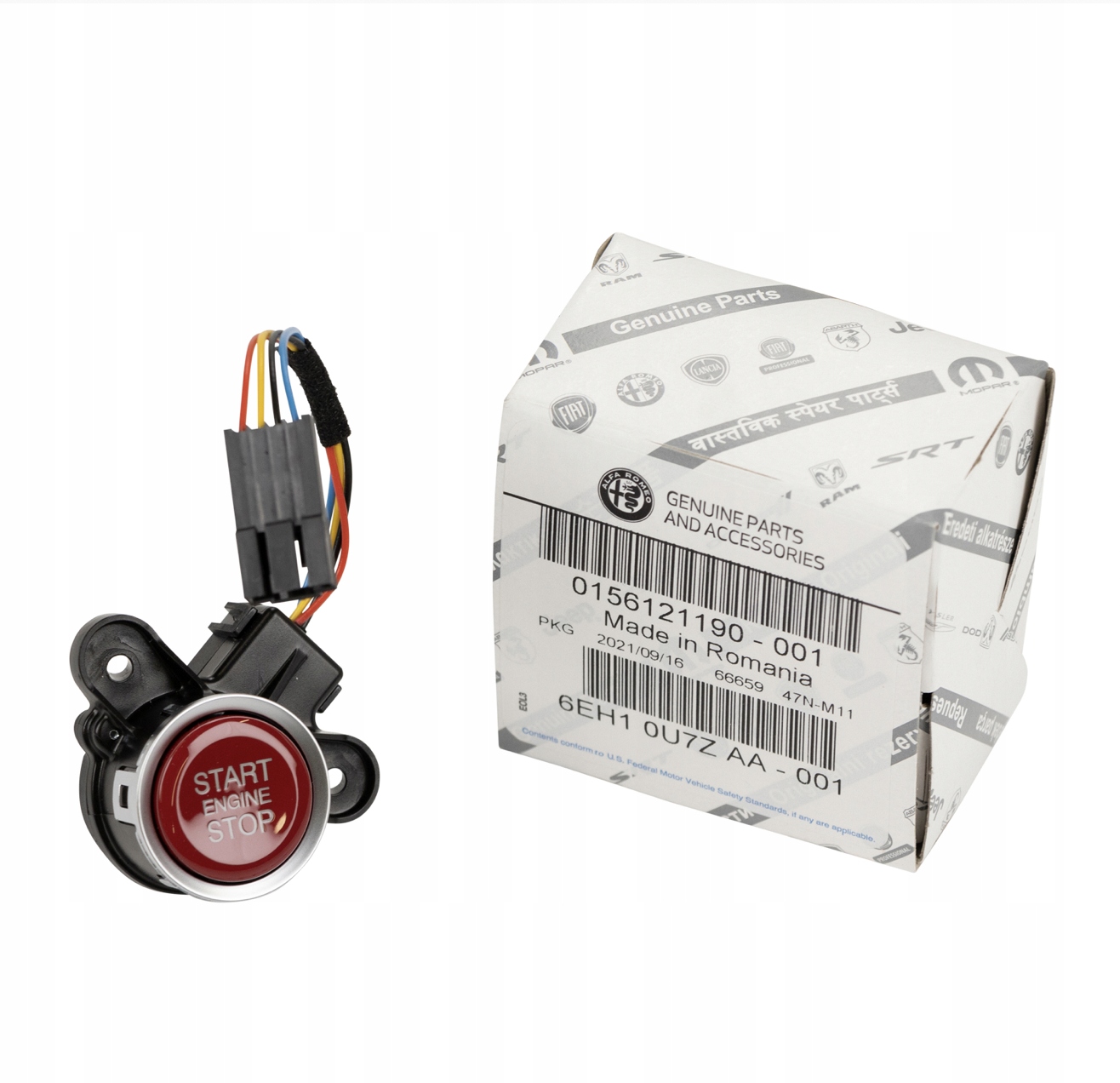 156121190 - Кнопка START STOP Alfa Stelvio Quadrifoglio RED