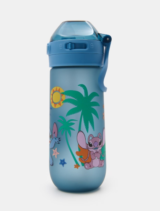 Bidon z uchwytem i słomką Lilo & Stitch niebieski