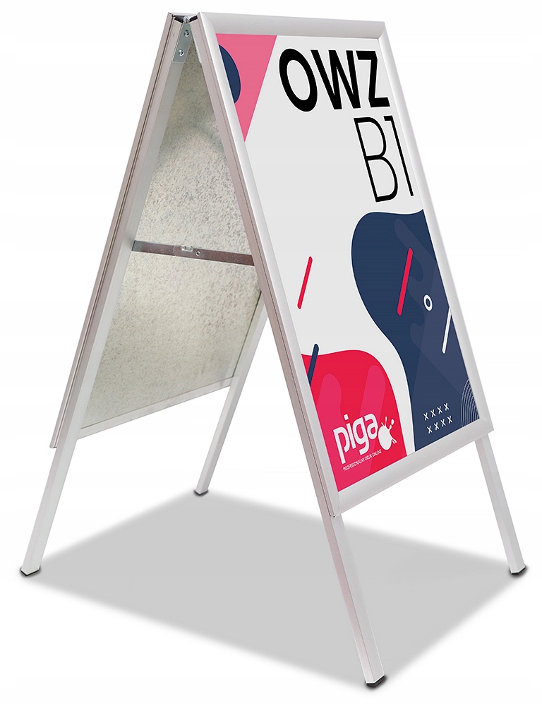 Potykacz reklamowy B1 dwustronny RAMA OWZ Stojak
