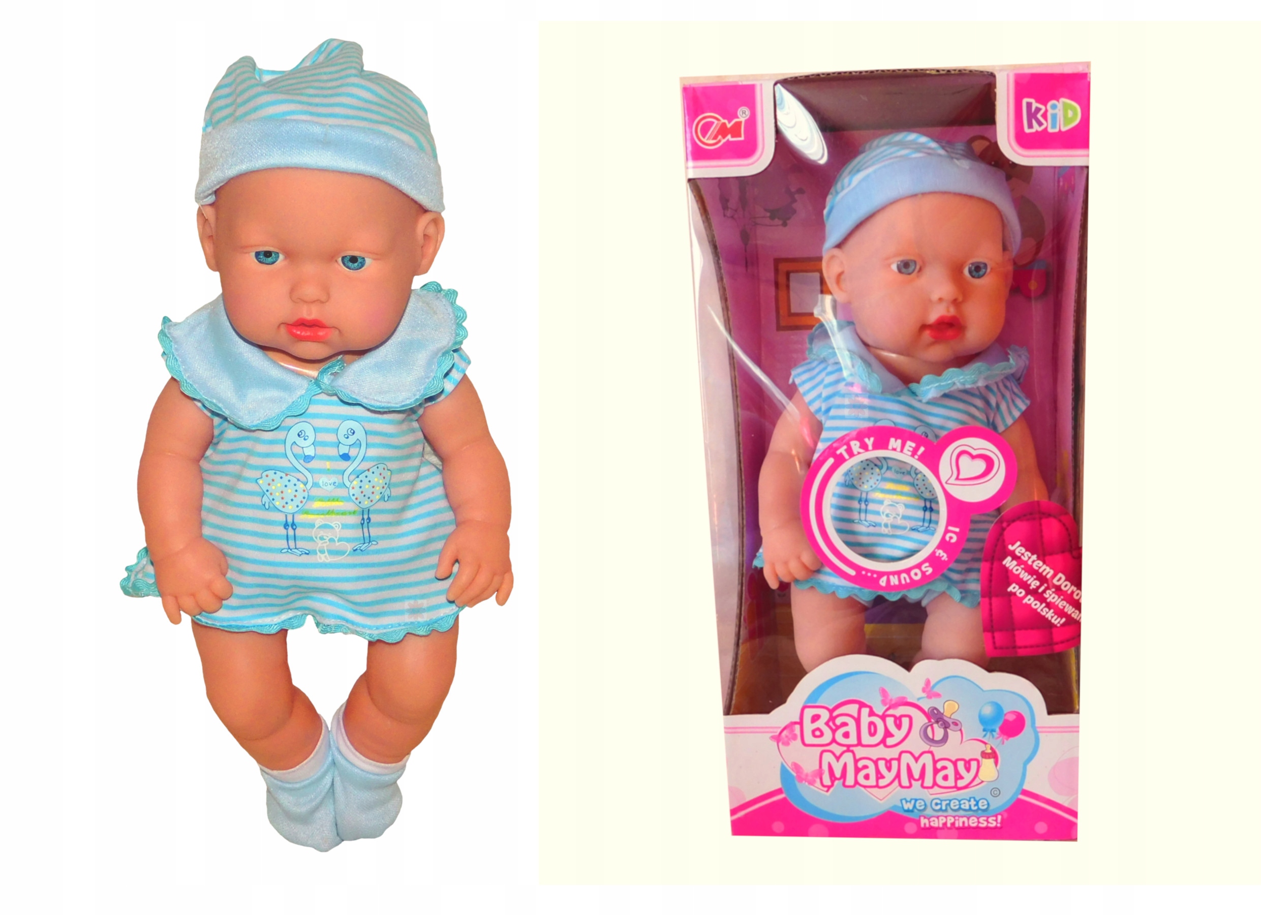 LALKA BOBAS FUNKCYJNA MÓWI 8 ZDAŃ ŚPIEWA 3PIOSENKI Marka inna