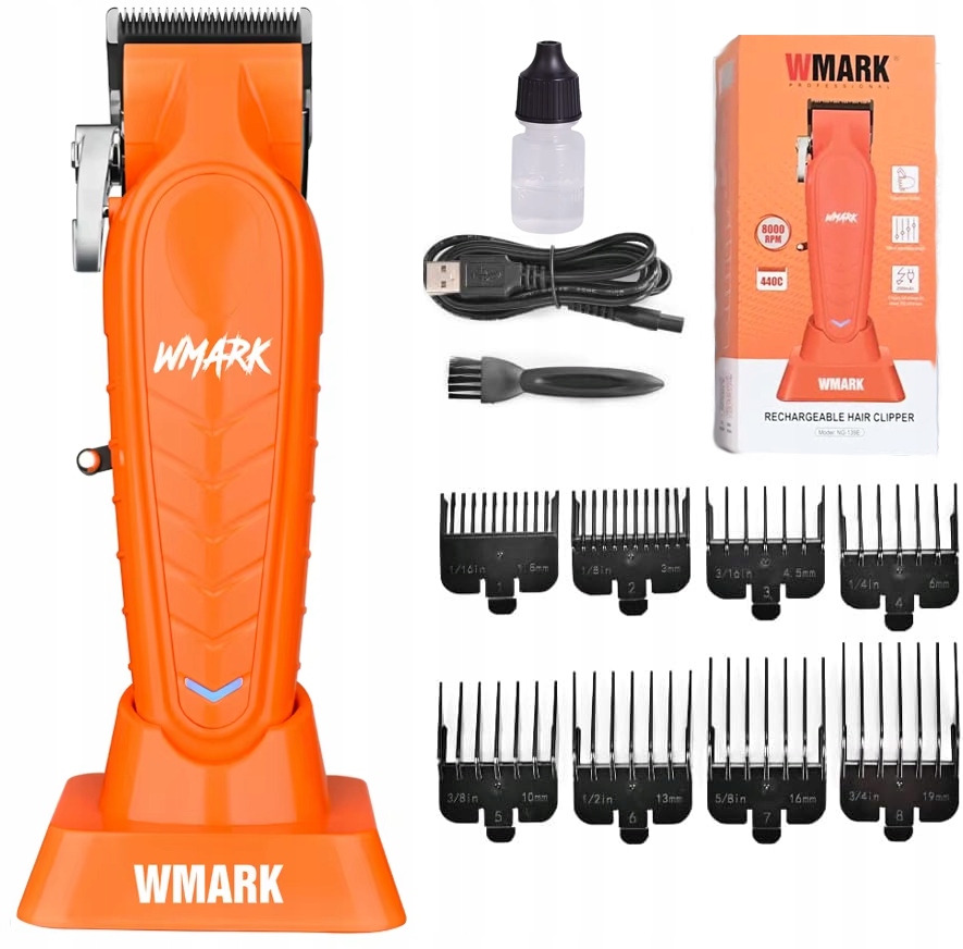 Wmark NG-139E Barber Profesjonalna maszynka do włosów i brody ostrza DLC
