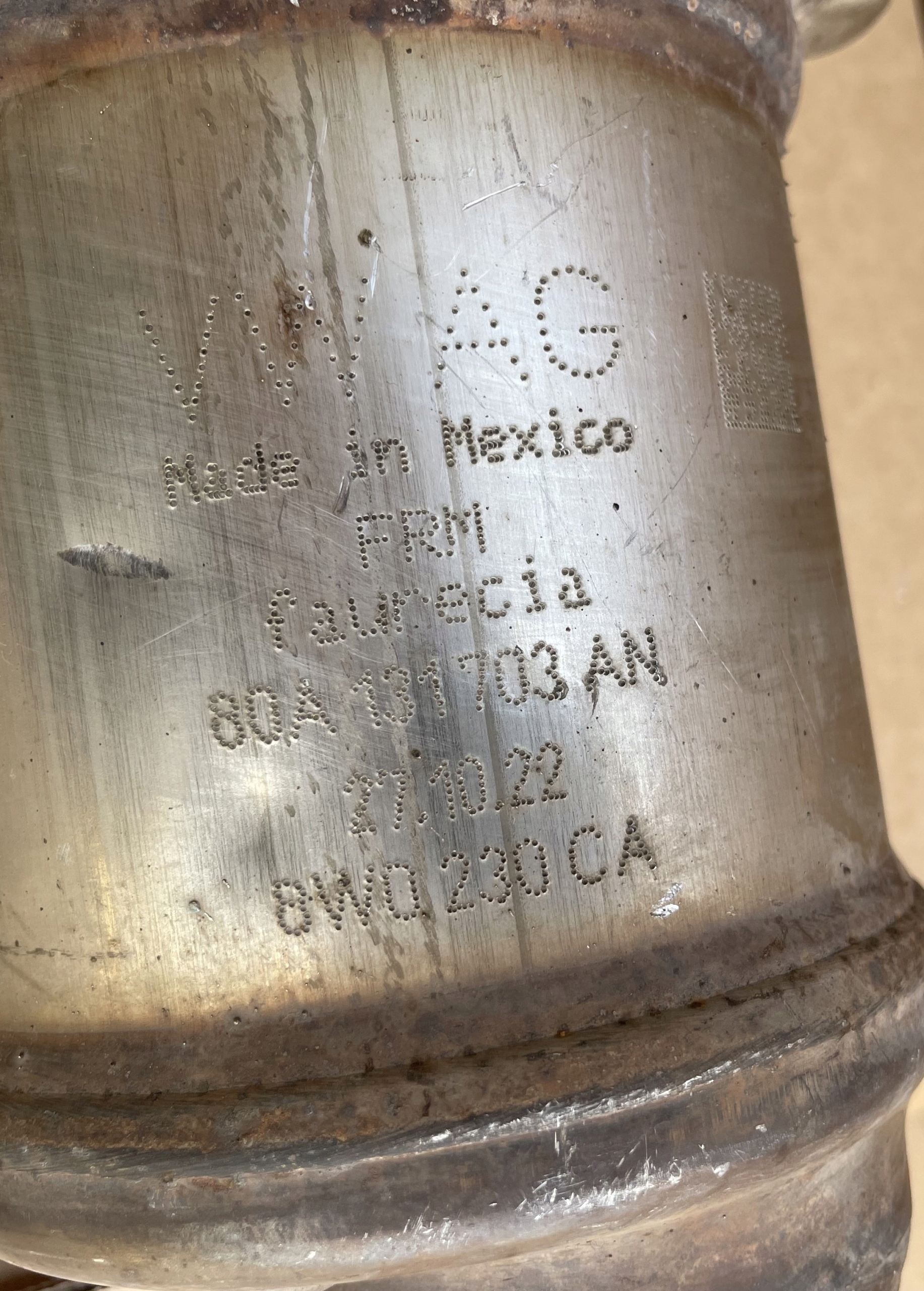 DPF catalyst 80A131703AM 80A131703AN VW AUDI IDEAL original