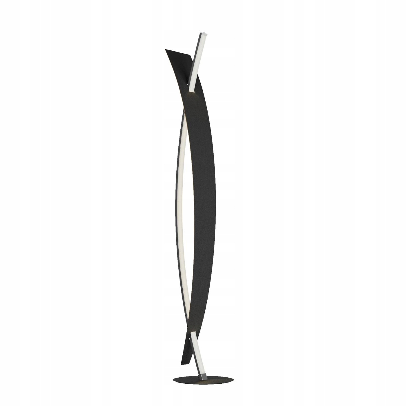 Lampa stojąca Led Lucande Marija, czarny, metal, wysokość 140 cm
