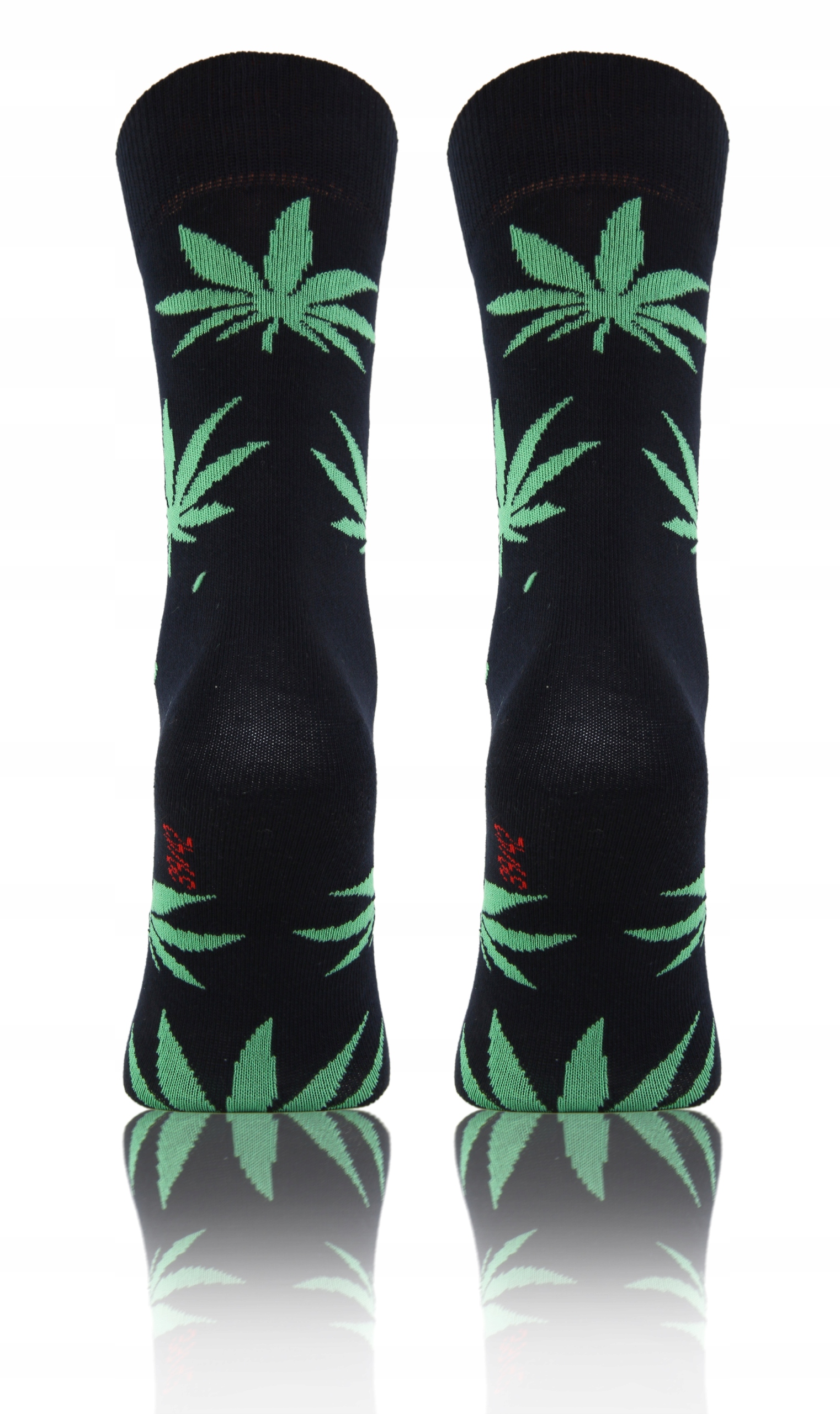 KOLOROWE SKARPETY W ŚMIESZNE WZORY liść granat 43-46 Rozmiar 43-46