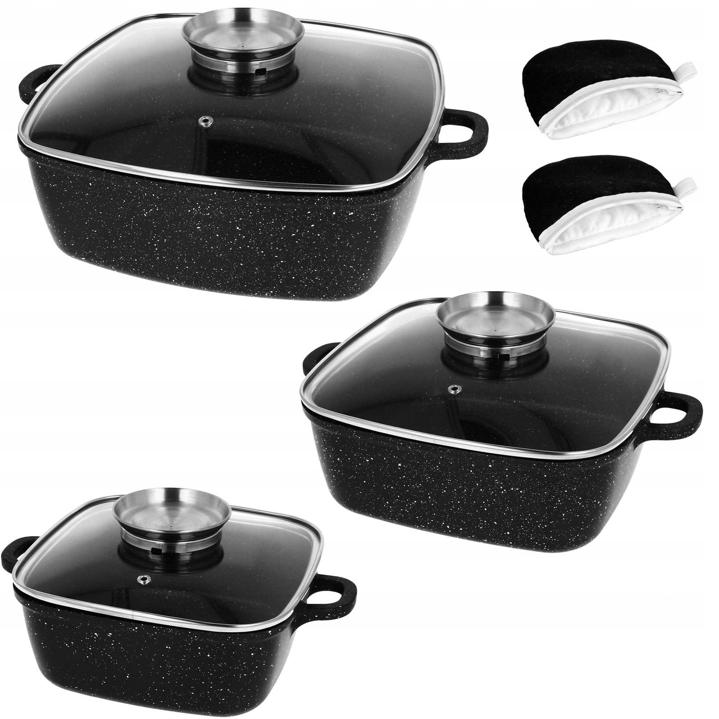 ZESTAW GARNEK MARMUROWY 6 ELE