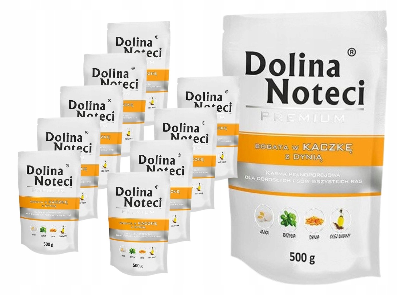 Dolina Noteci Premium vlhké krmivo pro psy bohaté na kachnu s dýní 10x500 g