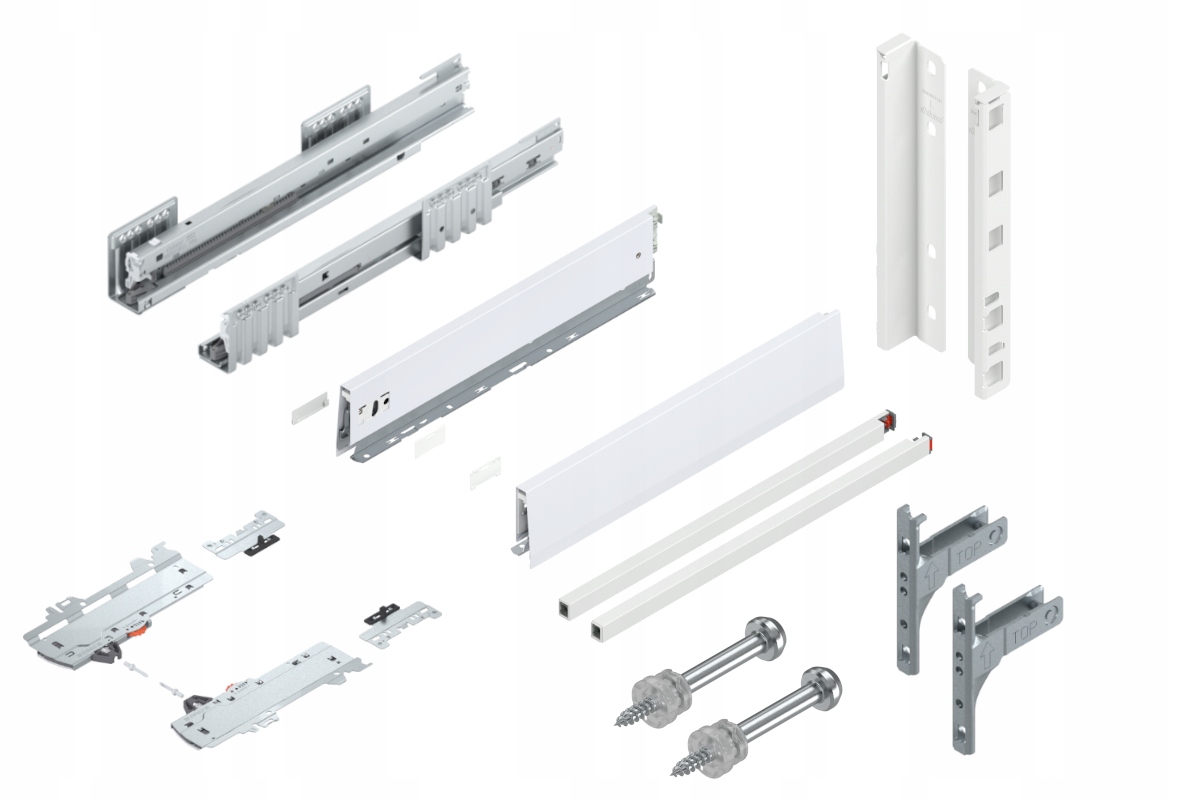 Blum Zásuvka Merivobox 400 Vysoká E Tip-On biela